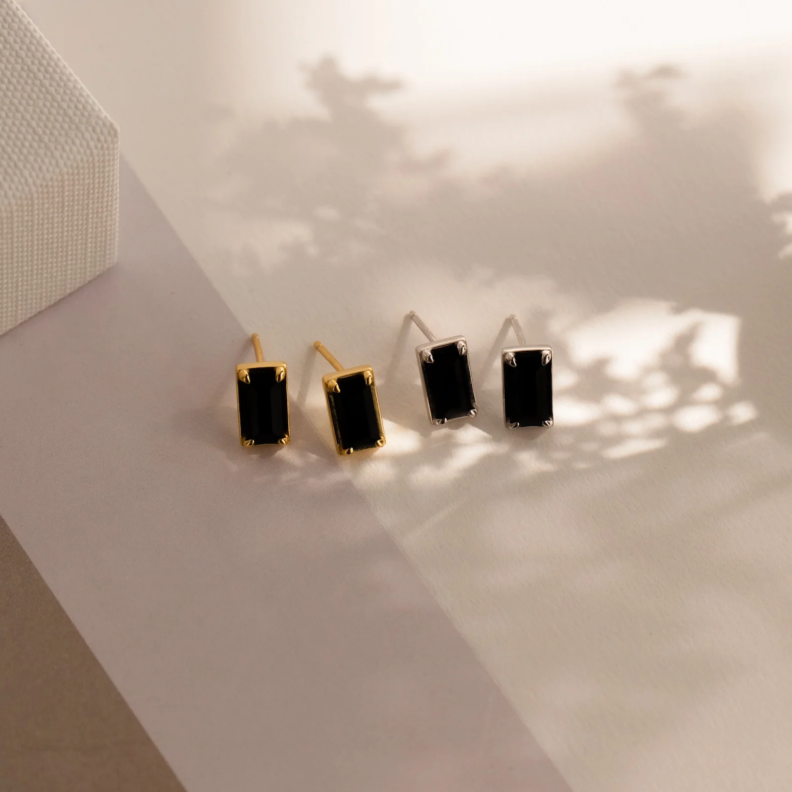 Rectangle Black Onyx Studs - Image 3