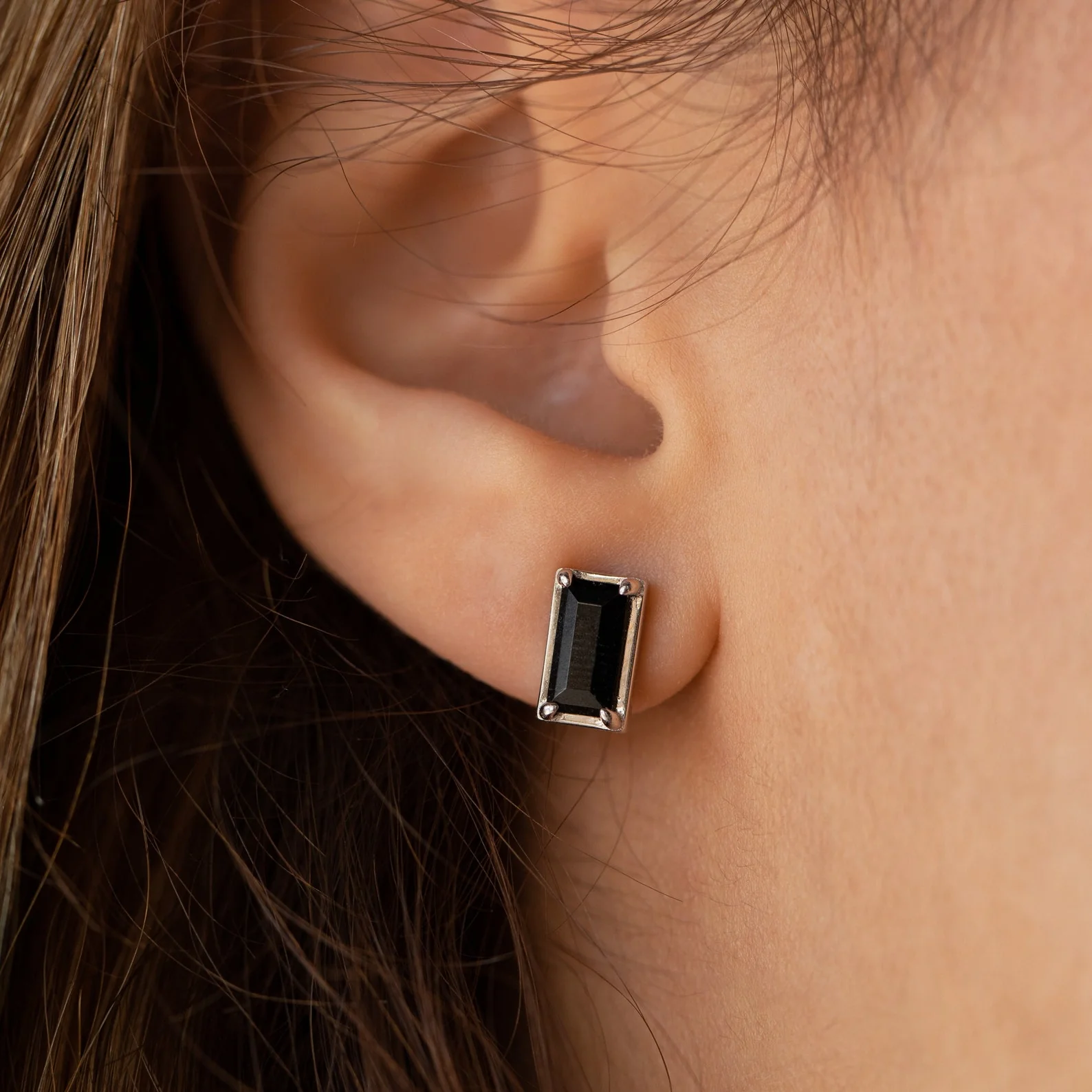Rectangle Black Onyx Studs - Image 4