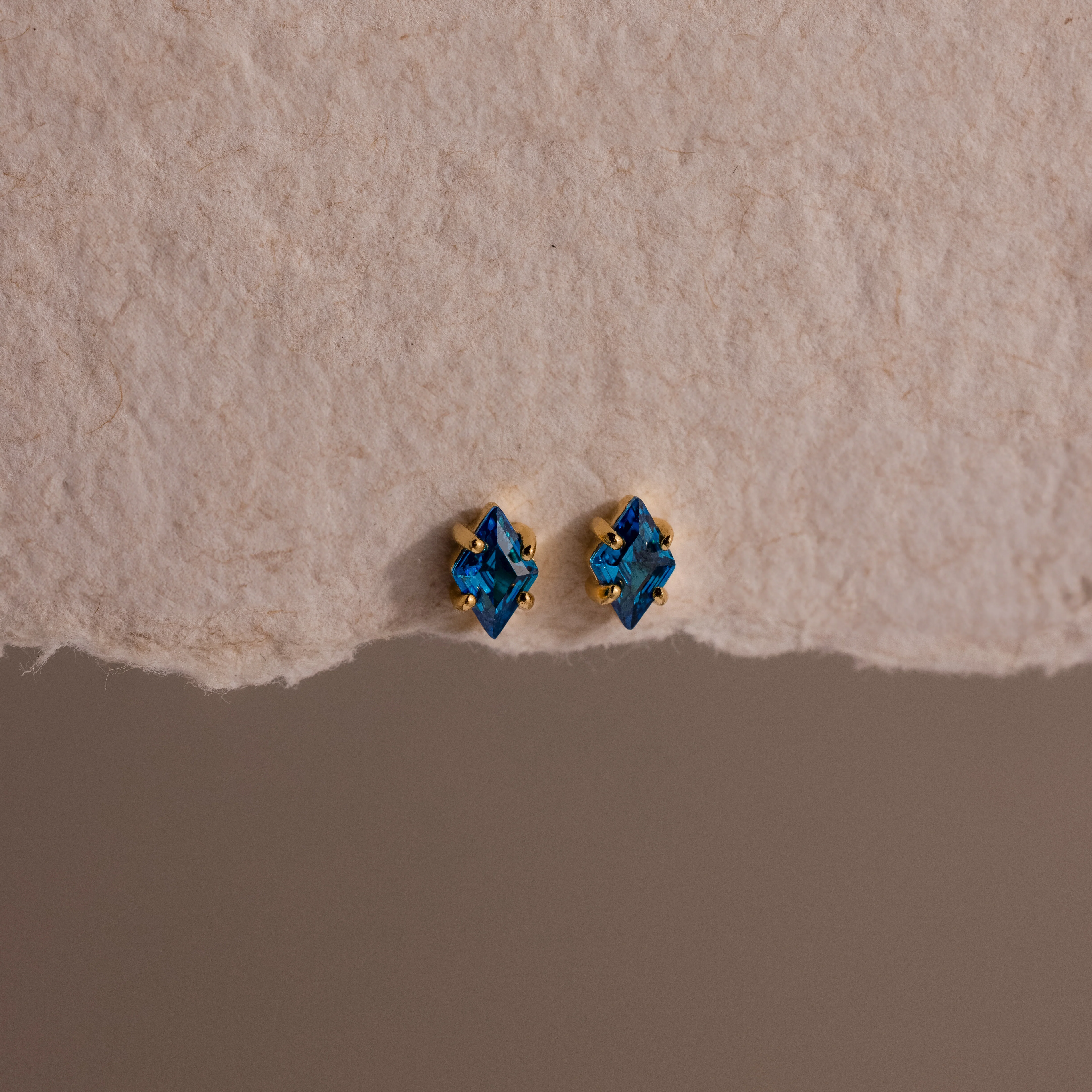 Rhombus Birthstone Flatback Studs - Image 4