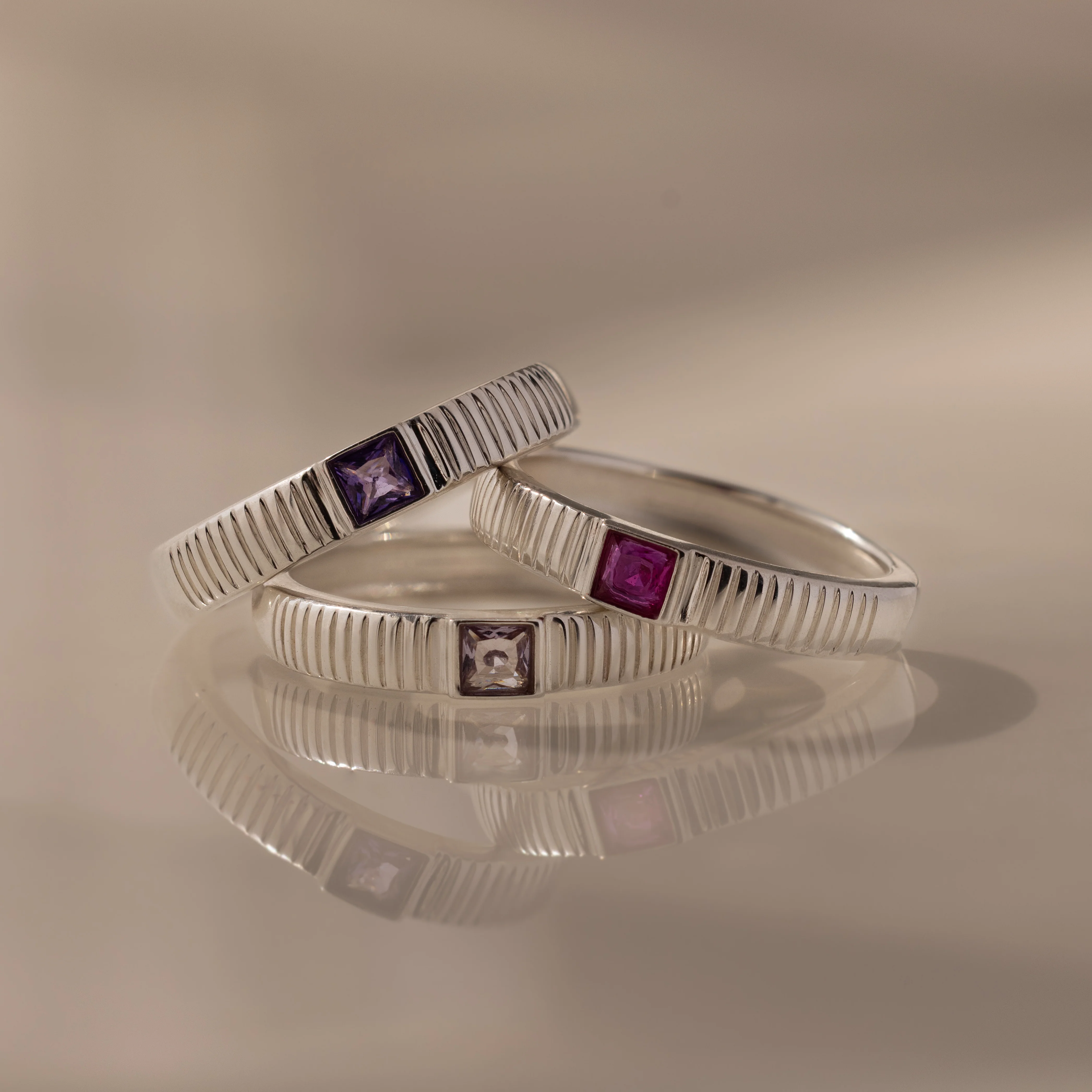 Ribbed Alexandrite Band - Image 5