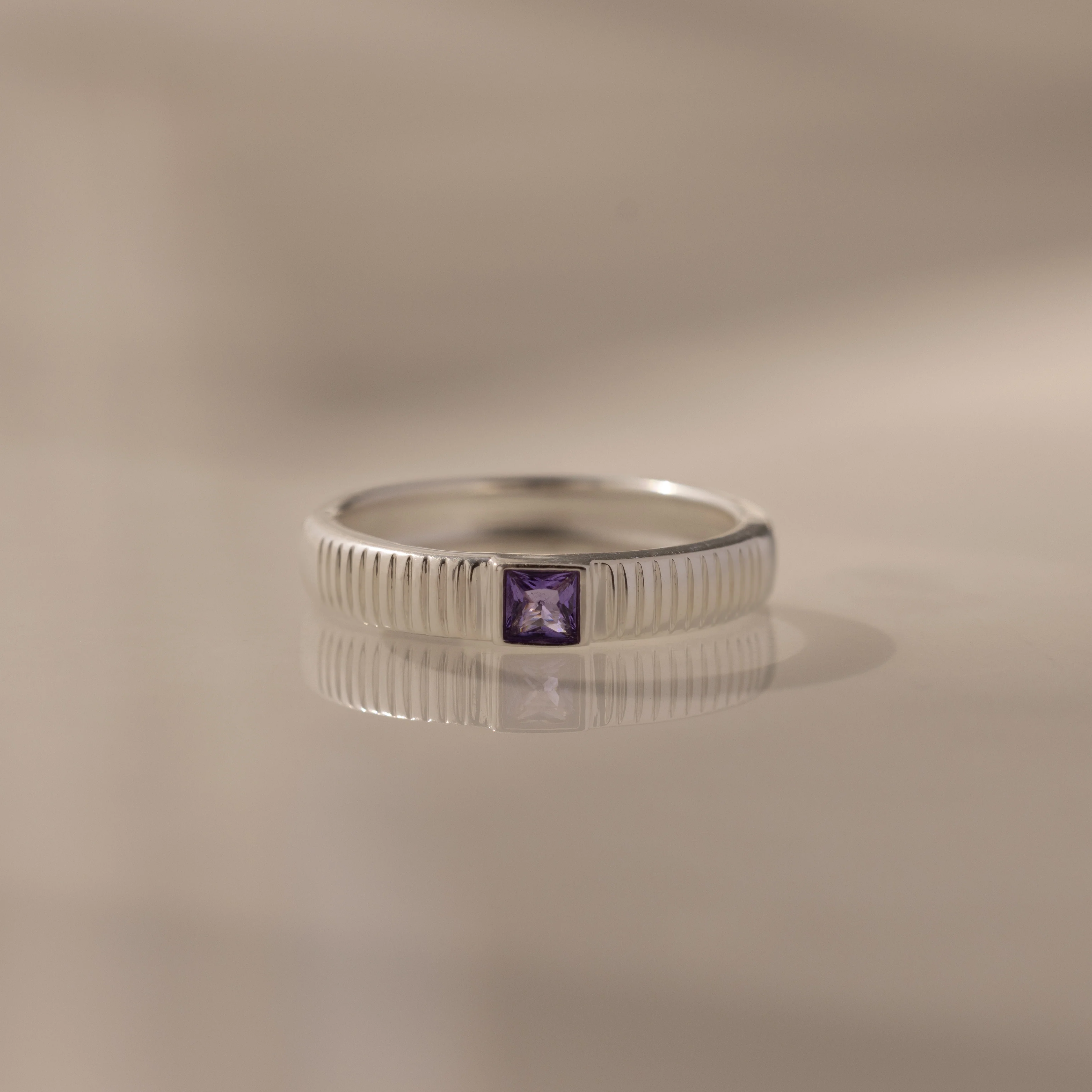 Ribbed Amethyst Band - Image 7
