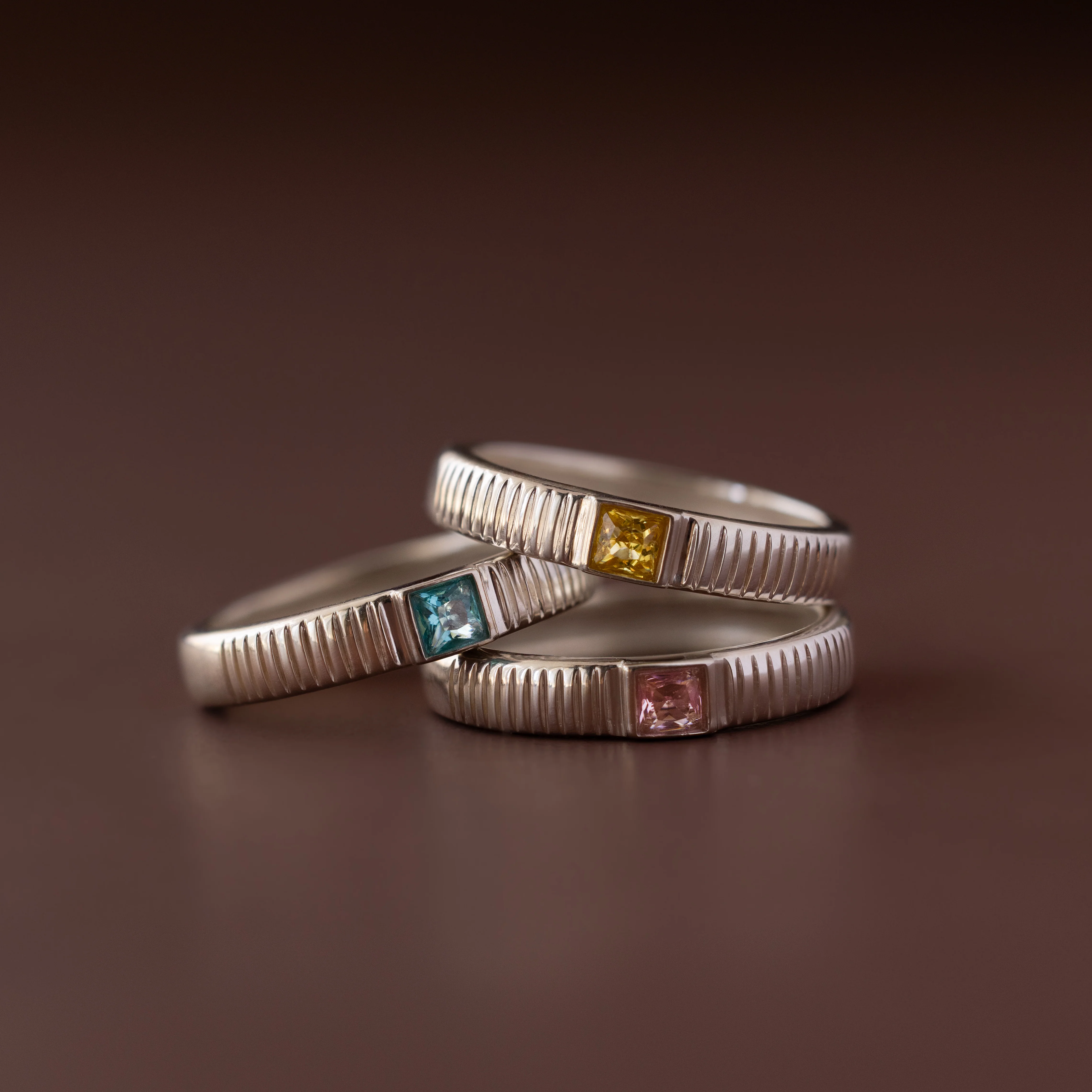 Ribbed Topaz Band - Image 5