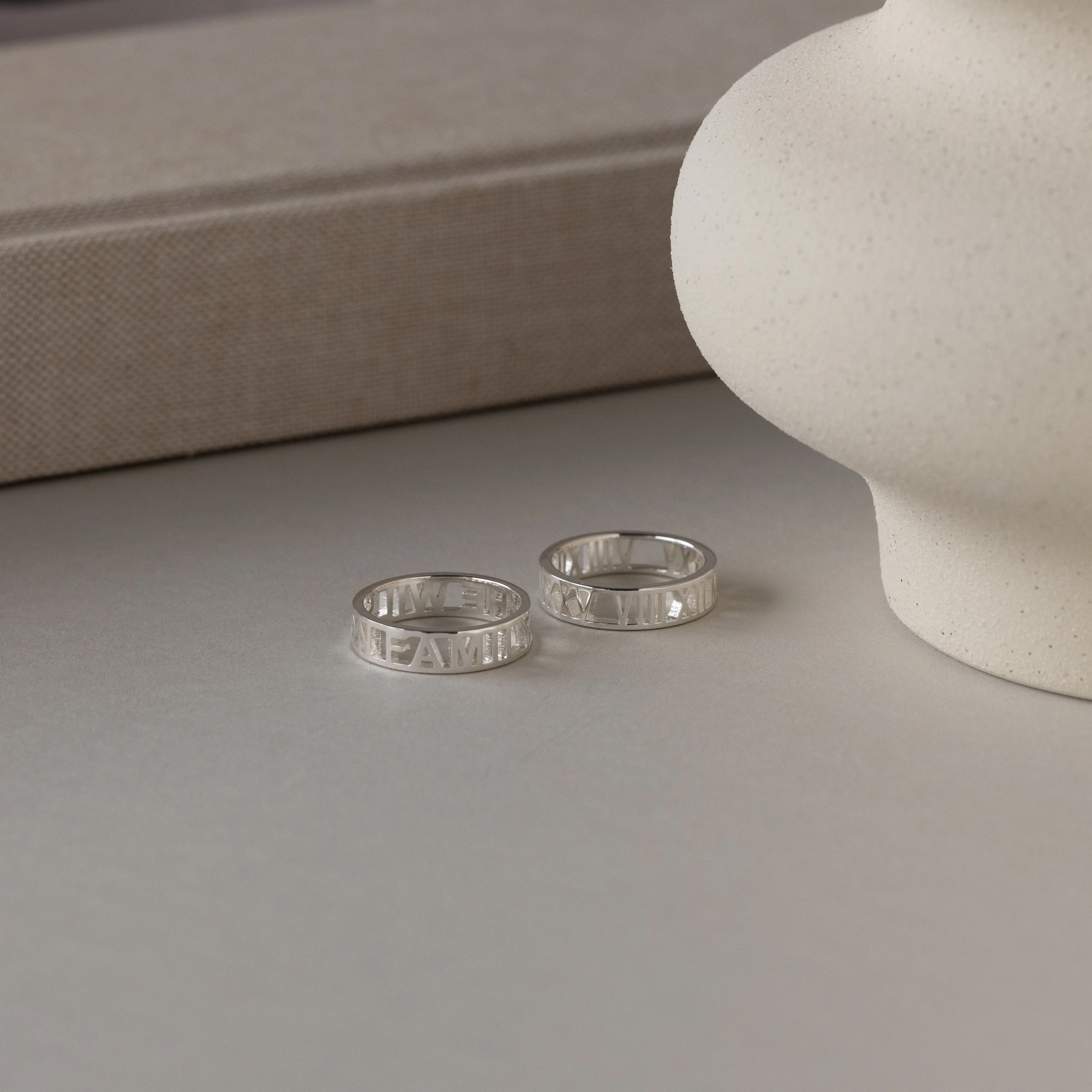 Roman Numerals Ring in Silver - Image 5