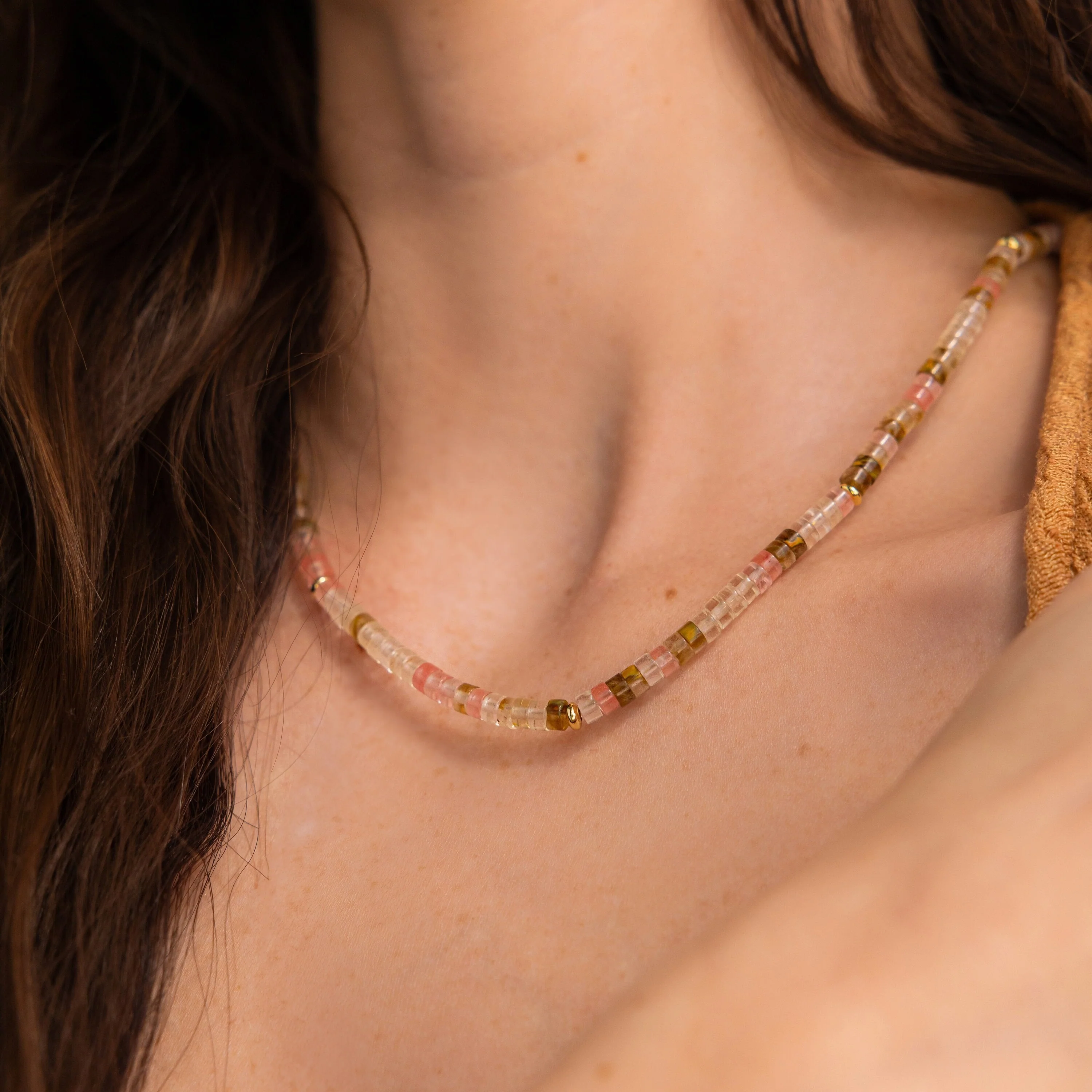 Rose Quartz Beaded Necklace