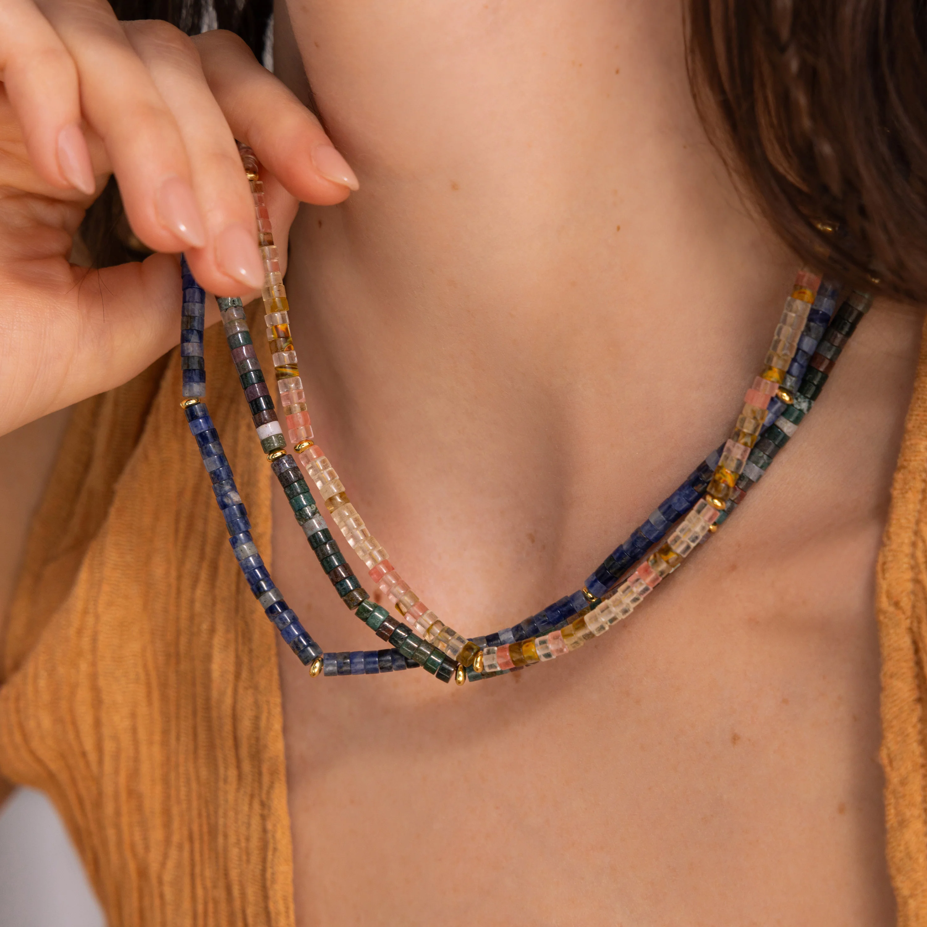 Rose Quartz Beaded Necklace - Image 8