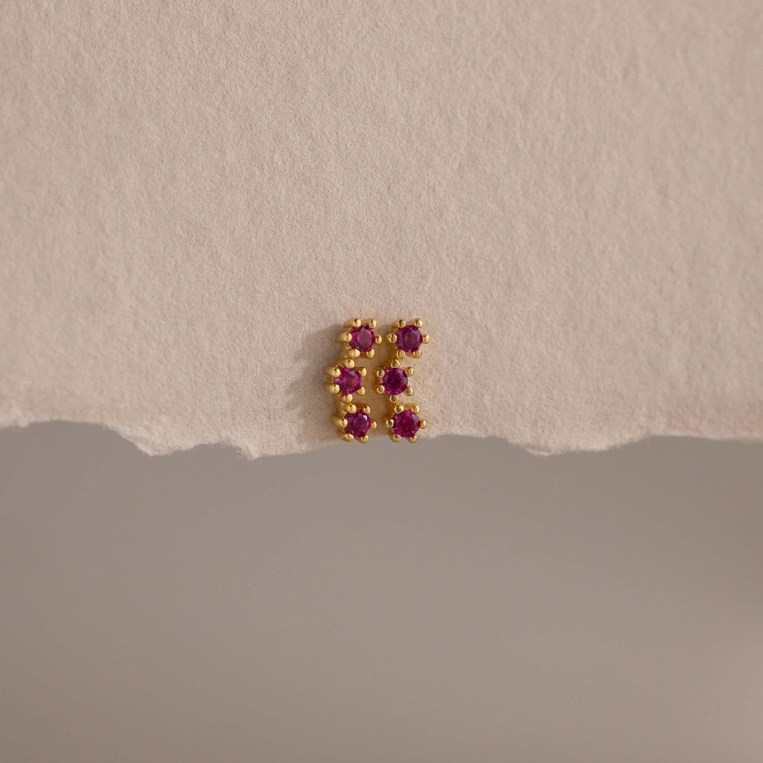 Ruby Cluster Flatback Studs