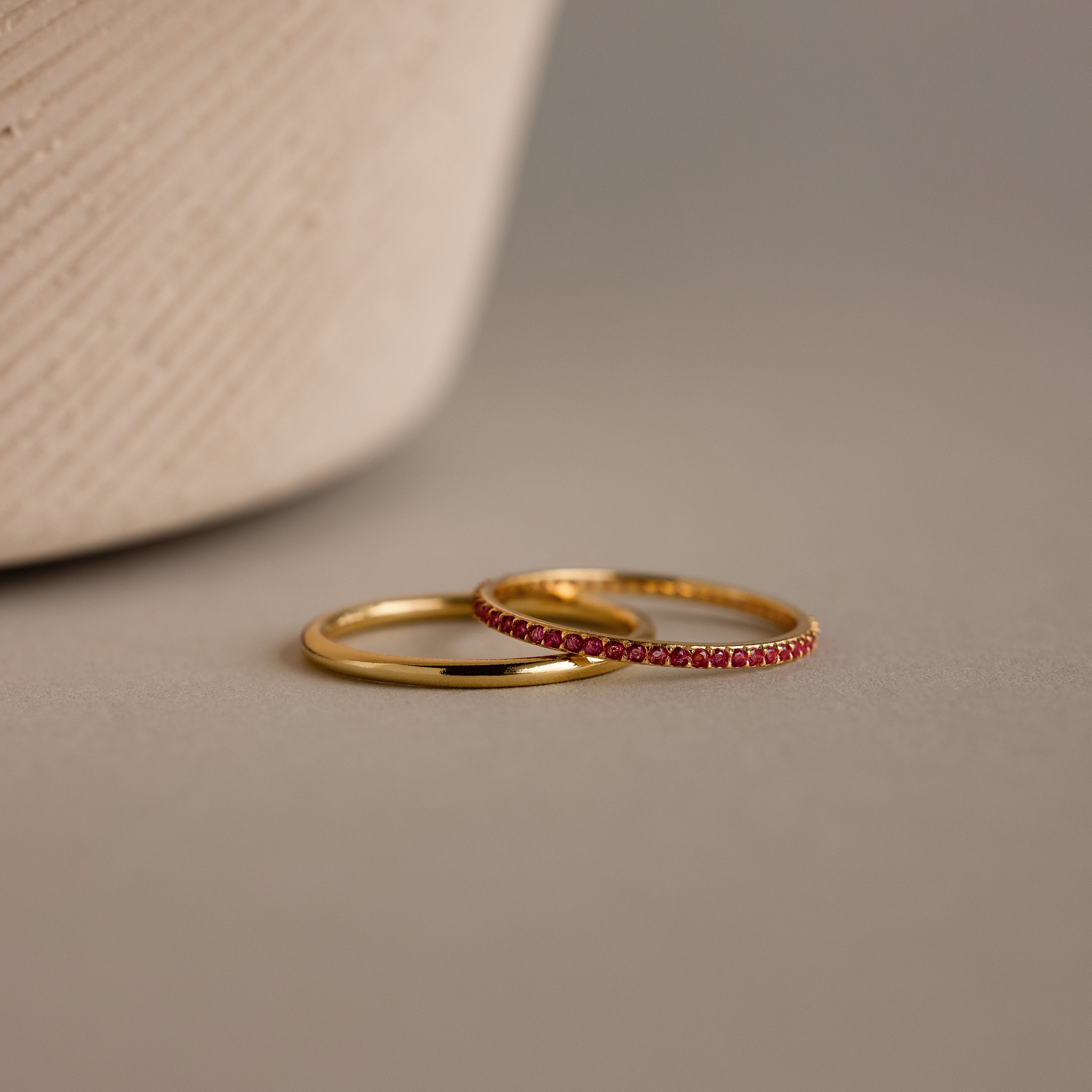 Ruby Tennis Ring Set