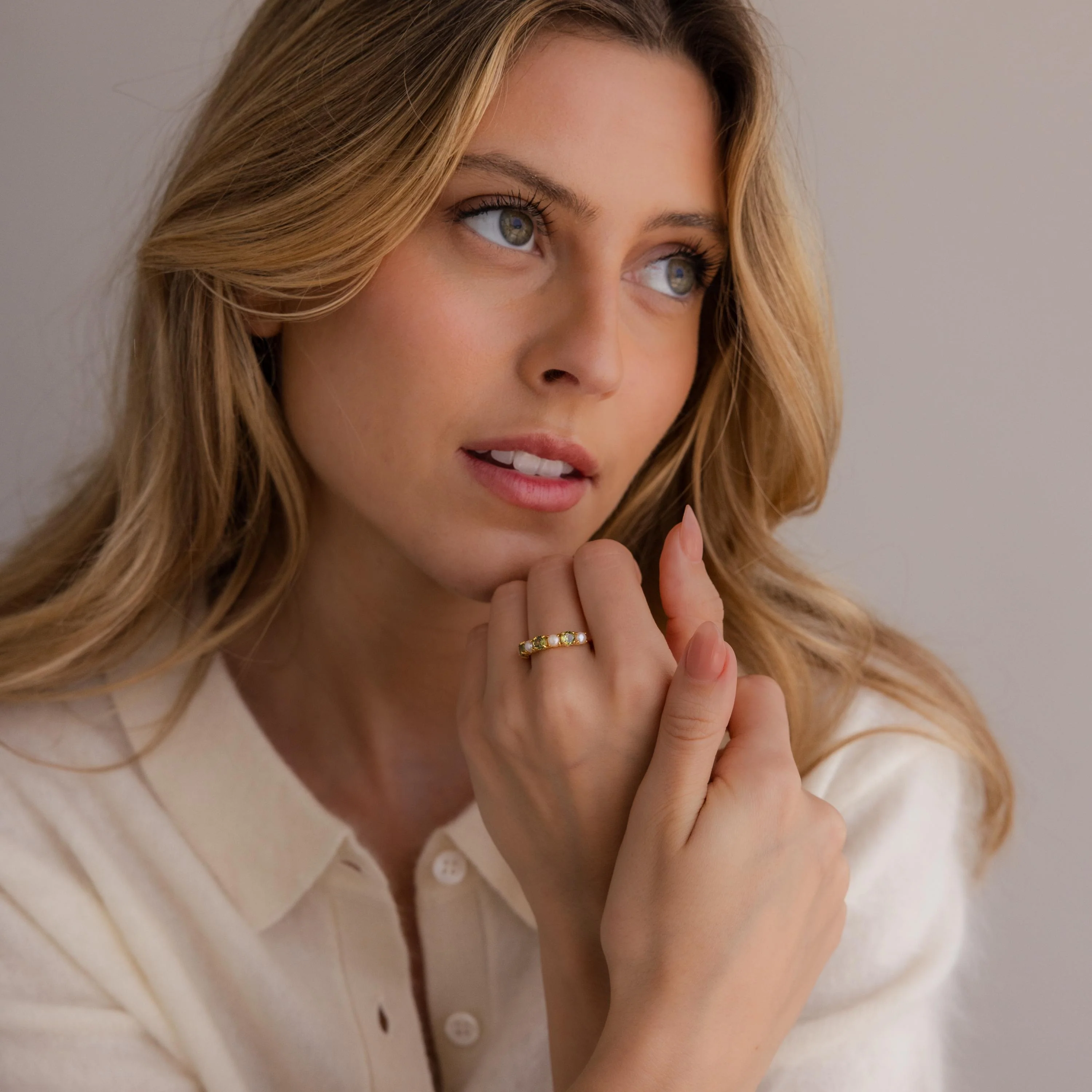 Sapphire & Pearl Lace Ring - Image 4