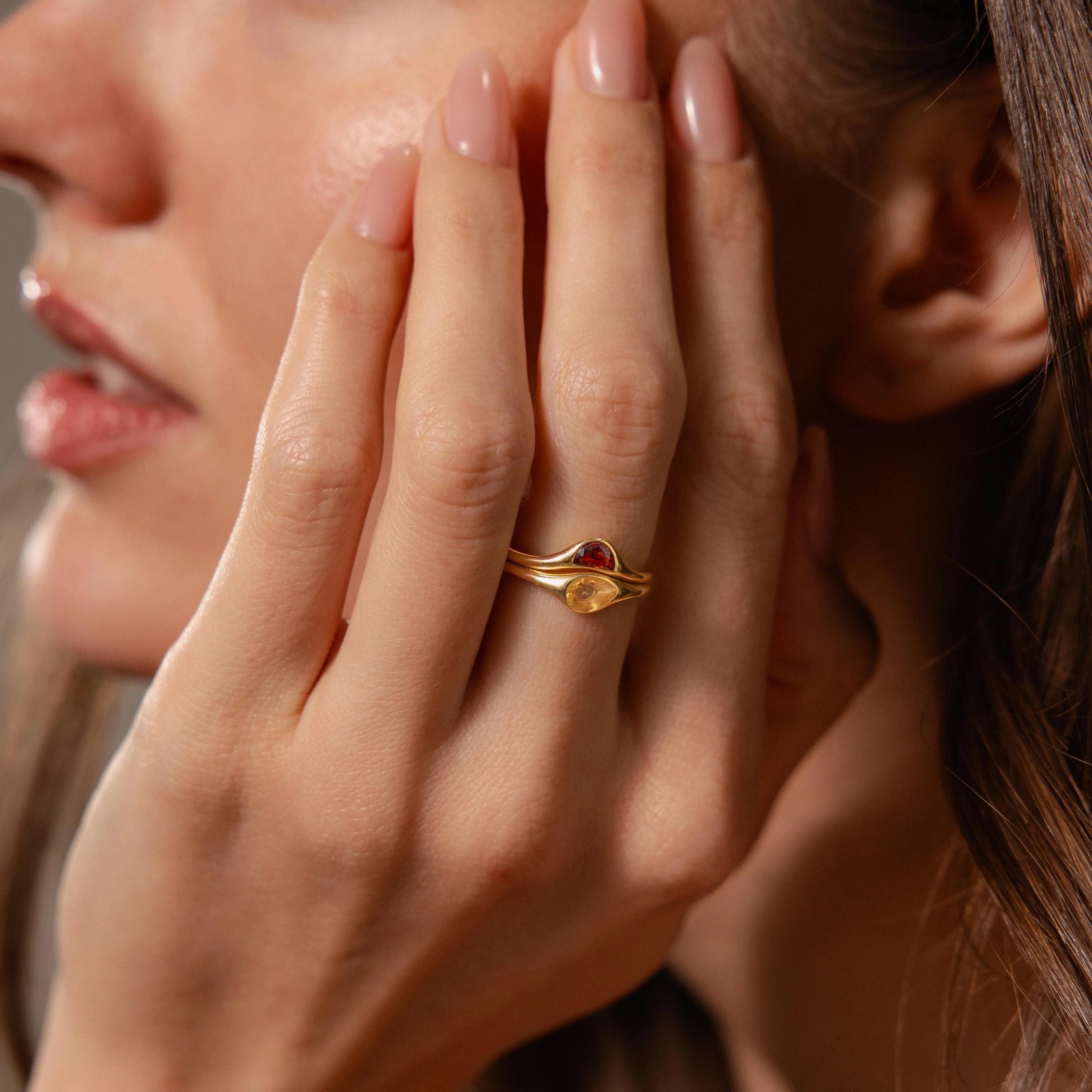 Sculpted Toi et Moi Ring Set - Image 3