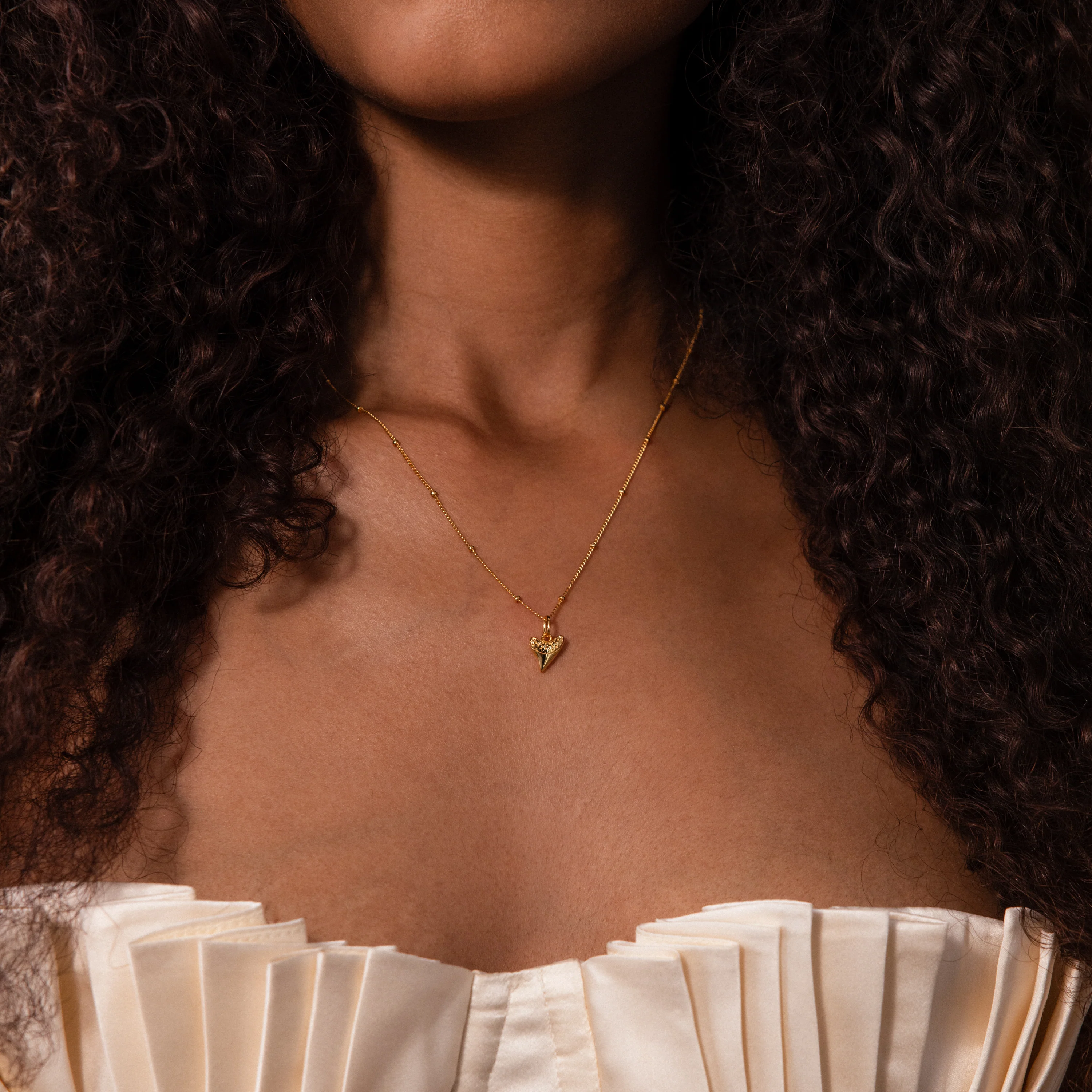 Shark Tooth Necklace in 18K Gold - Image 4