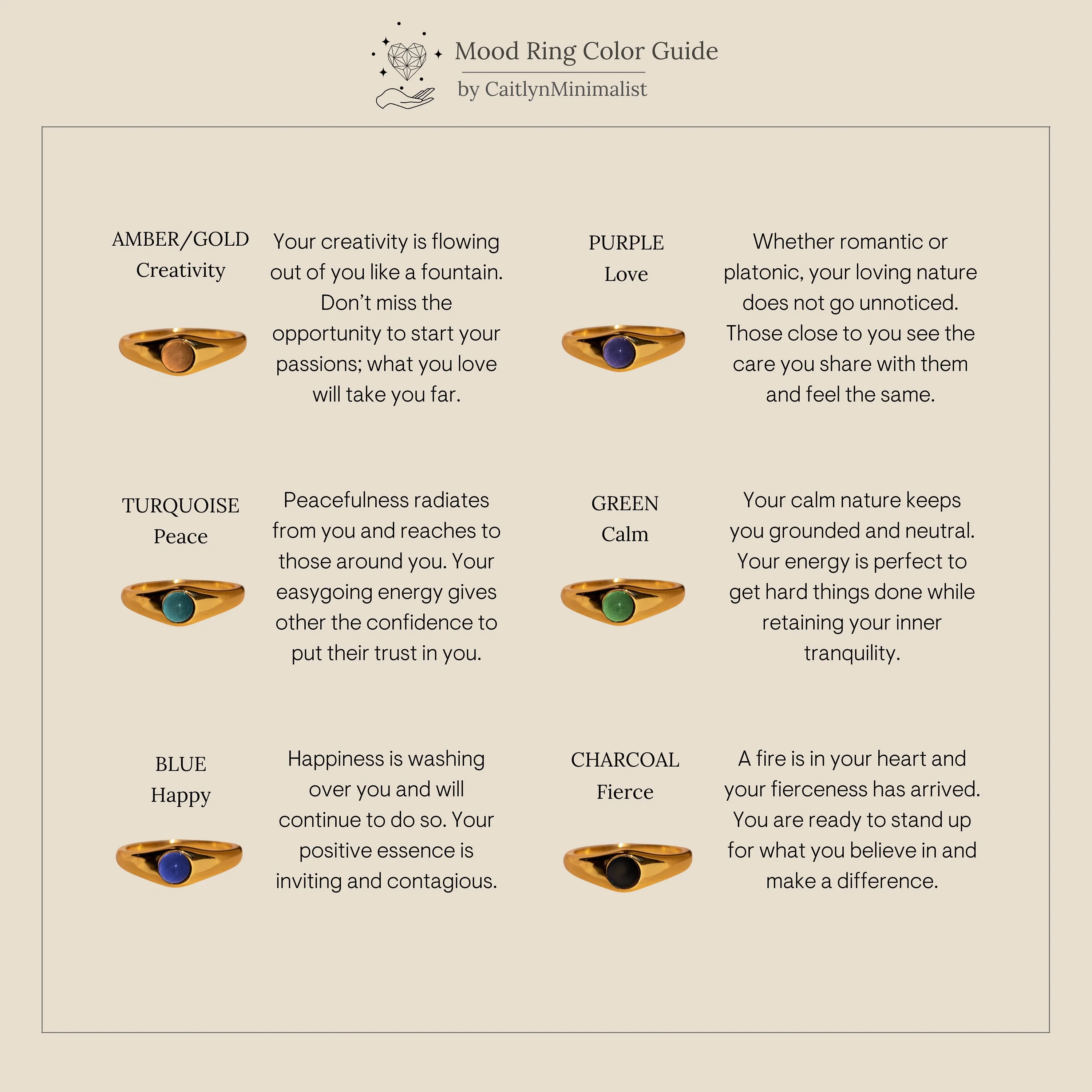 Signet Mood Rings Set - Image 8