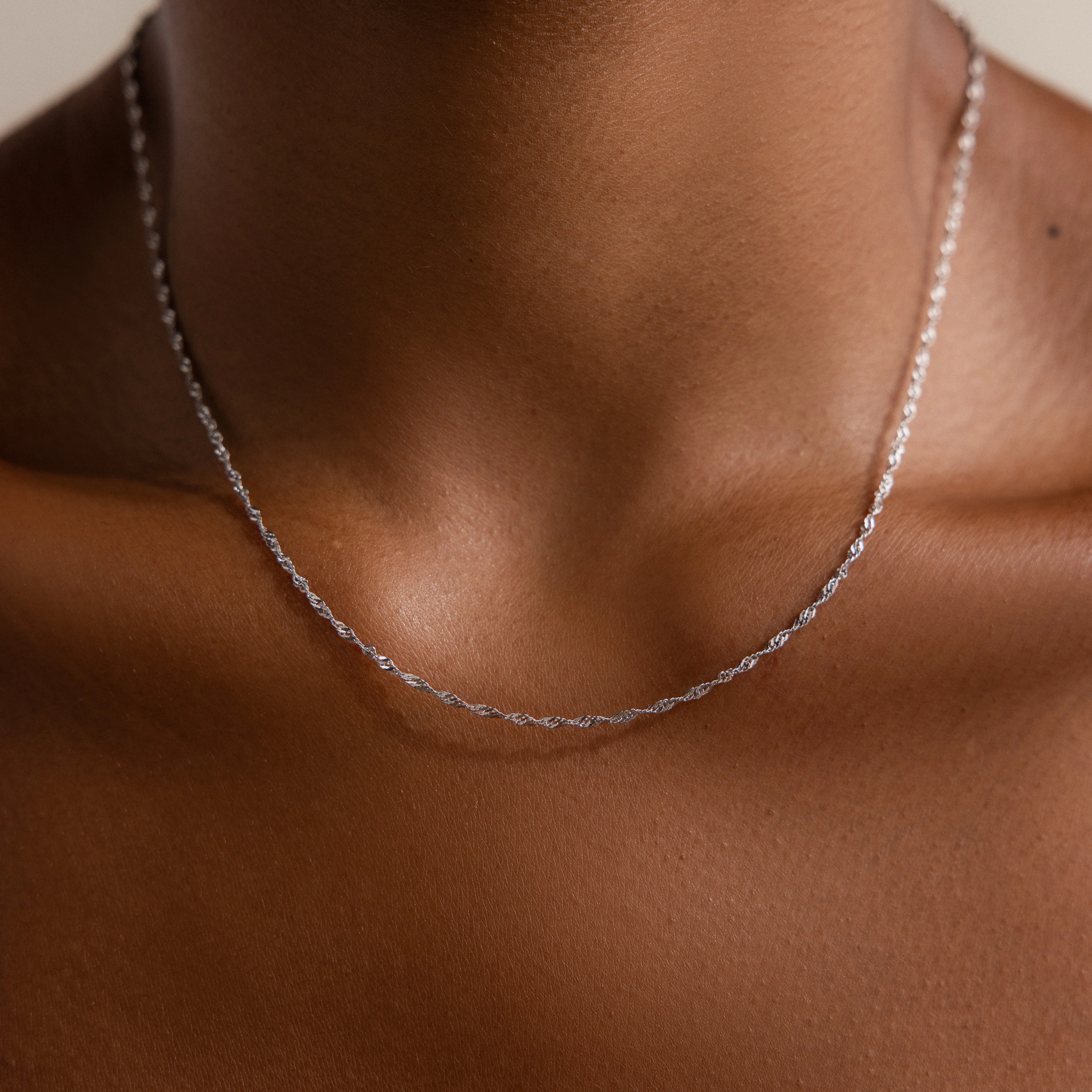 Singapore Twist Necklace in Silver - Image 2