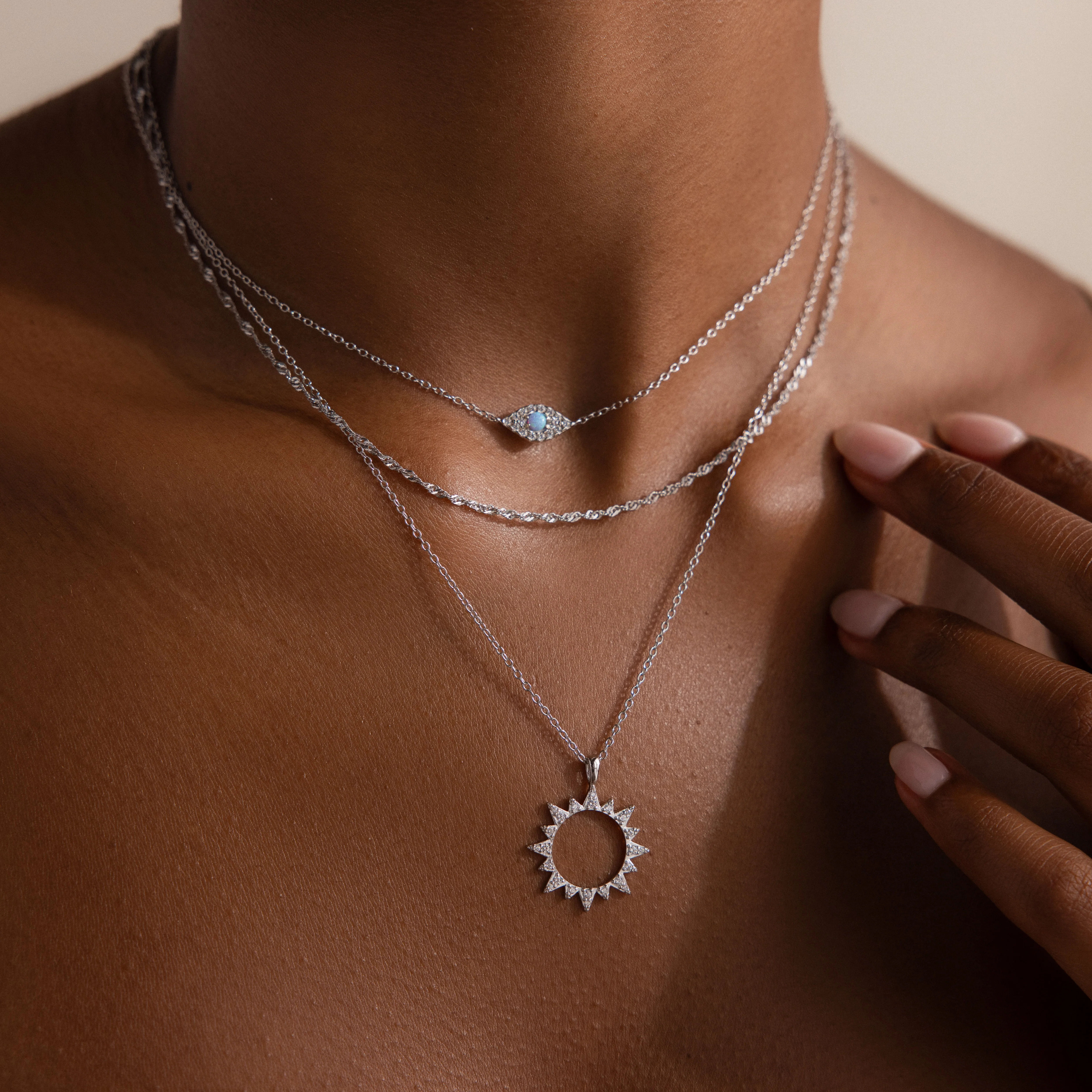Singapore Twist Necklace in Silver - Image 6