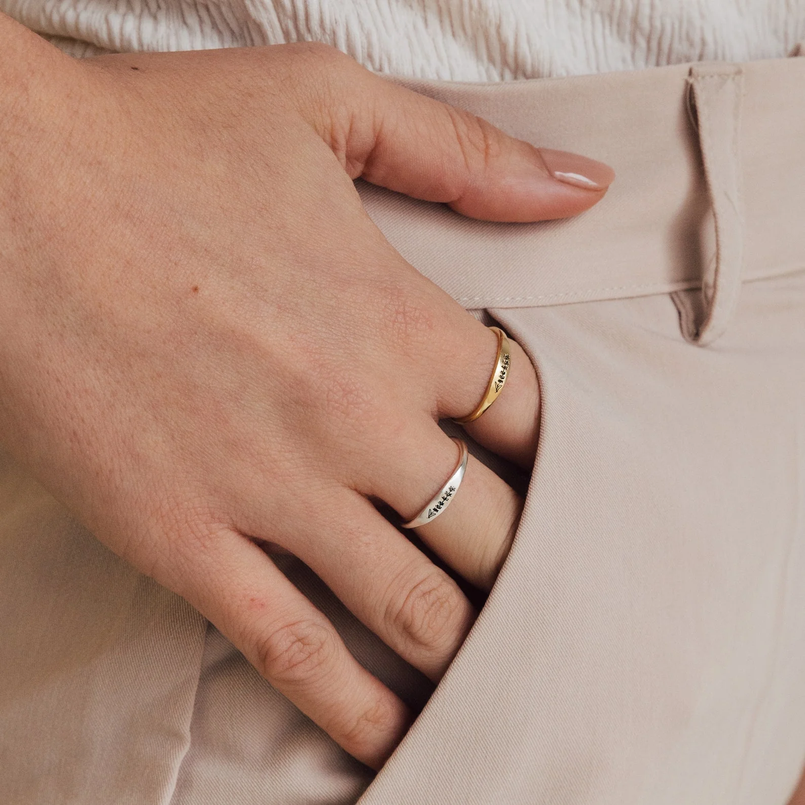 Skinny Birth Flower Ring - Image 4