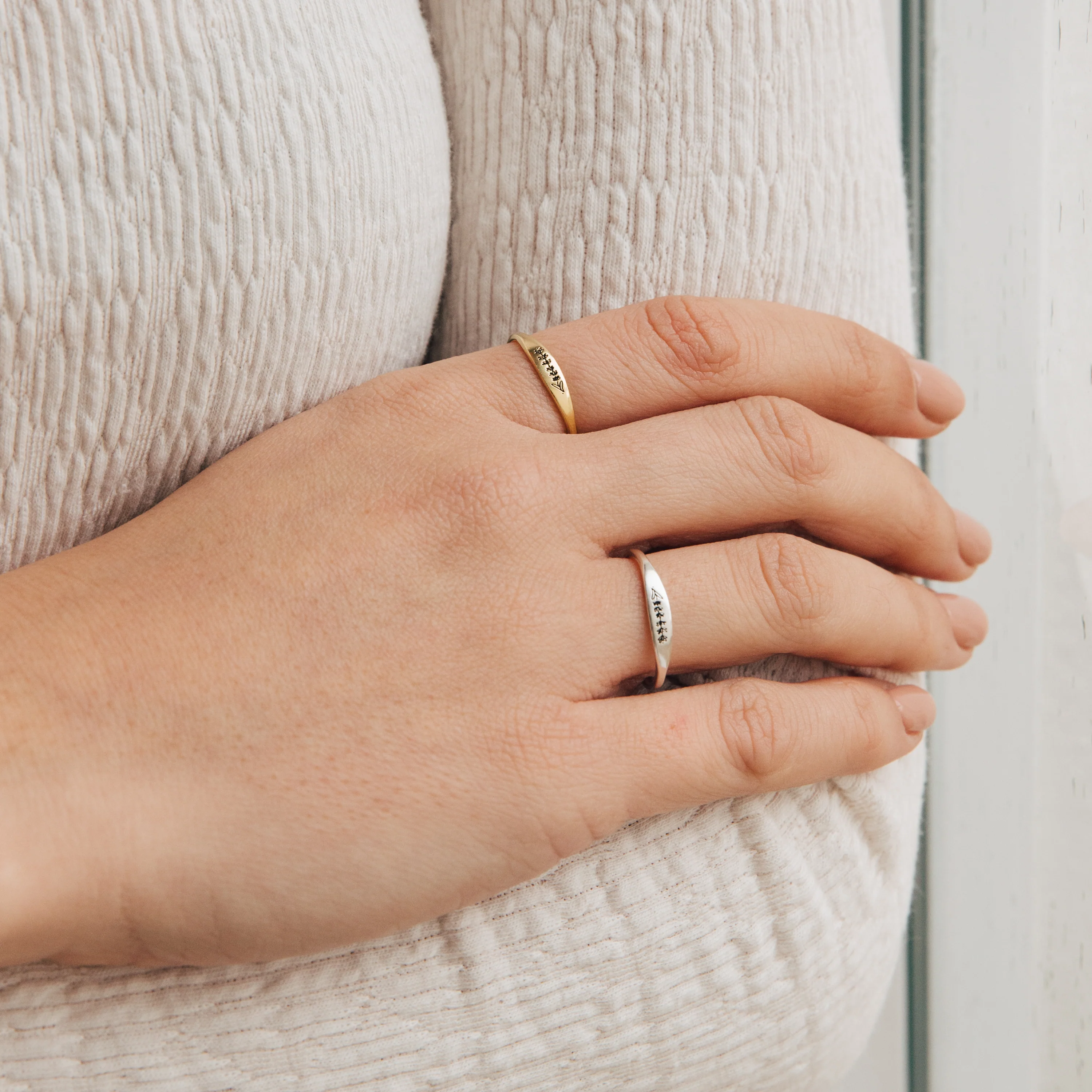 Skinny Birth Flower Ring - Image 7