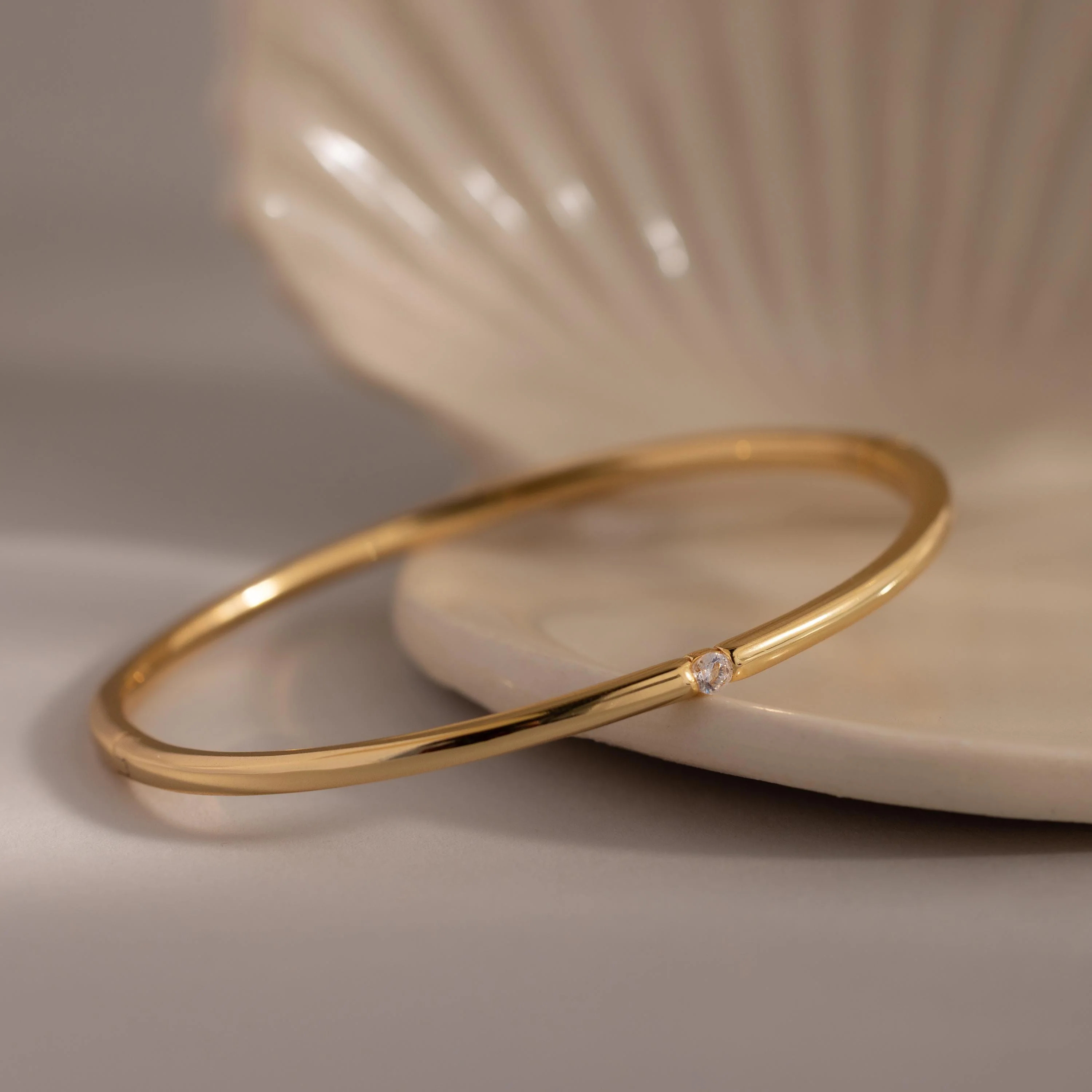 Skinny Diamond Bangle - Image 2
