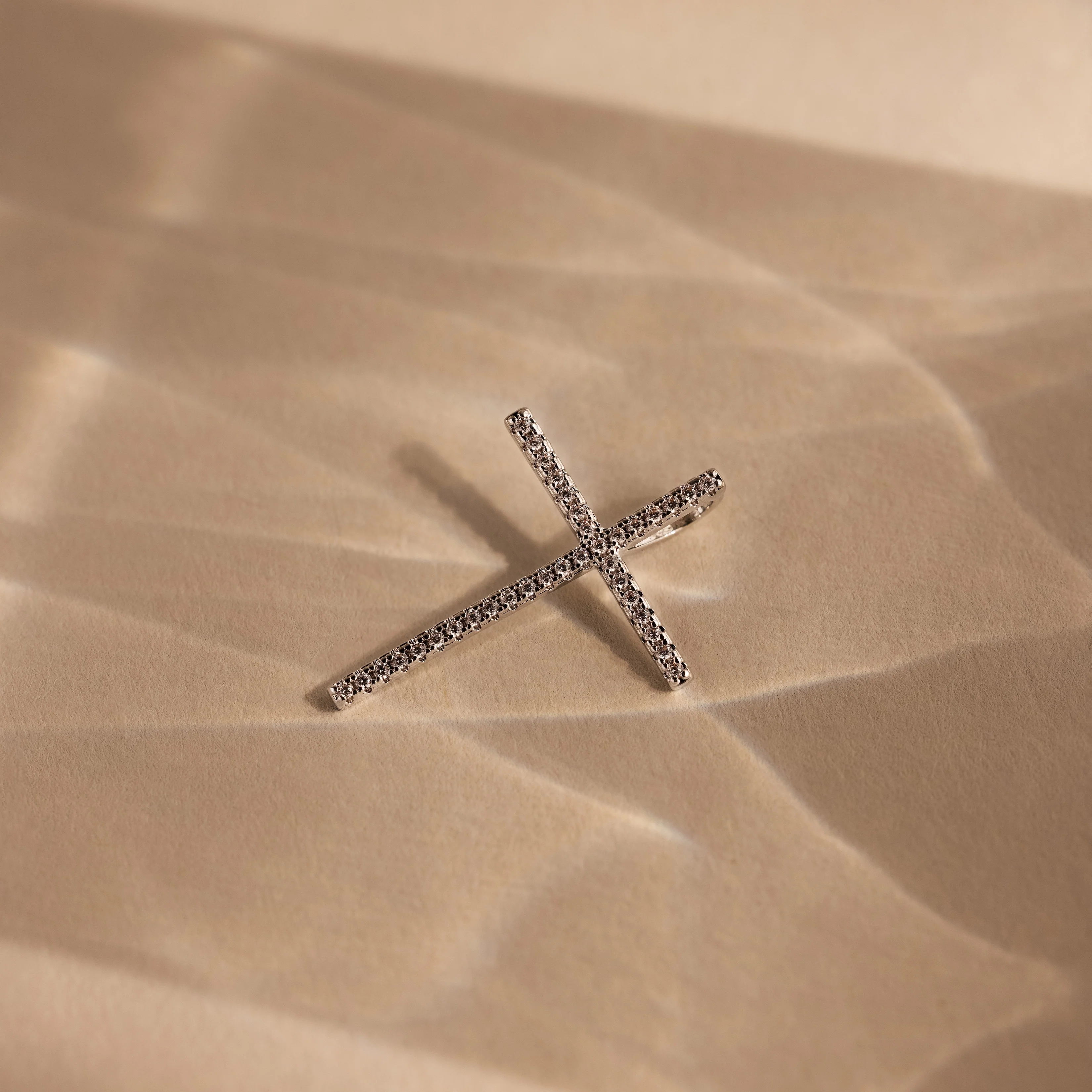 Skinny Pave Cross Charm - Image 6