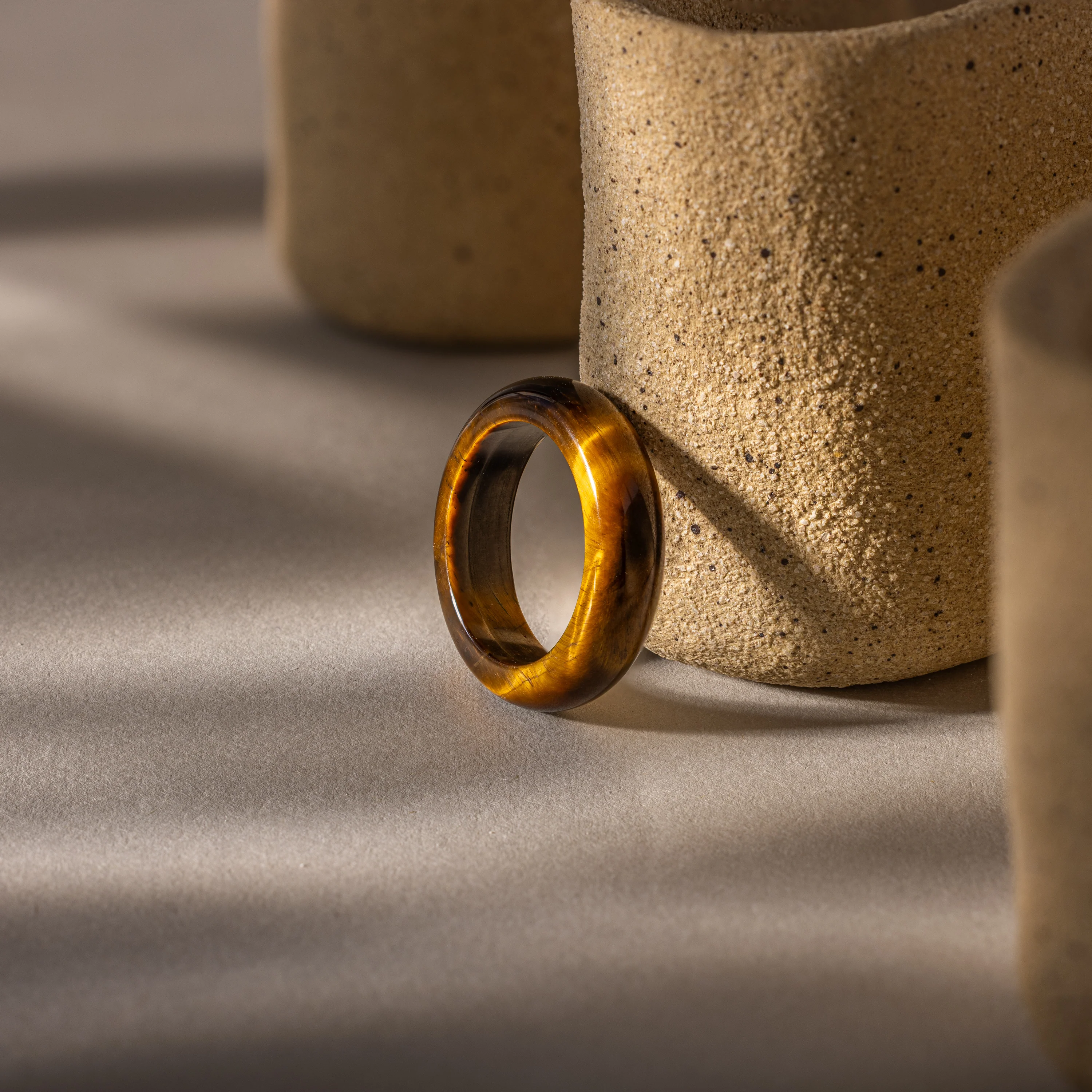 Skinny Tiger's Eye Ring - Image 3