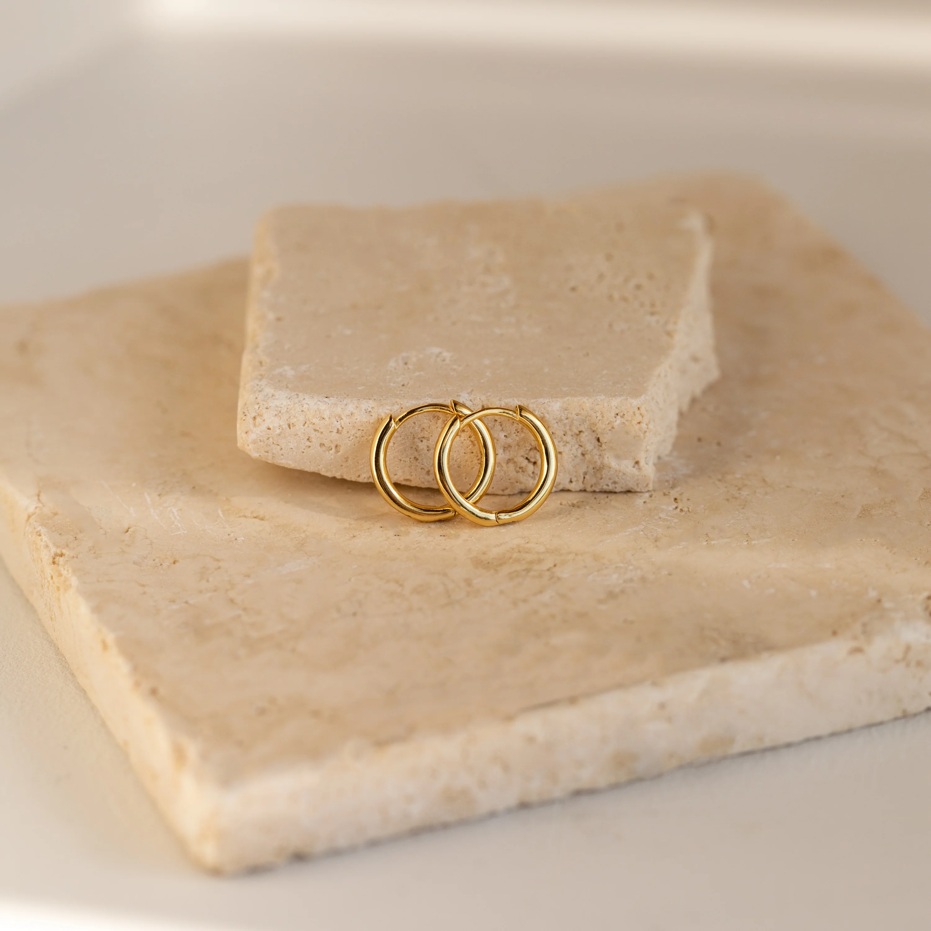 Small Bold Hoops in 18K Gold - Image 4