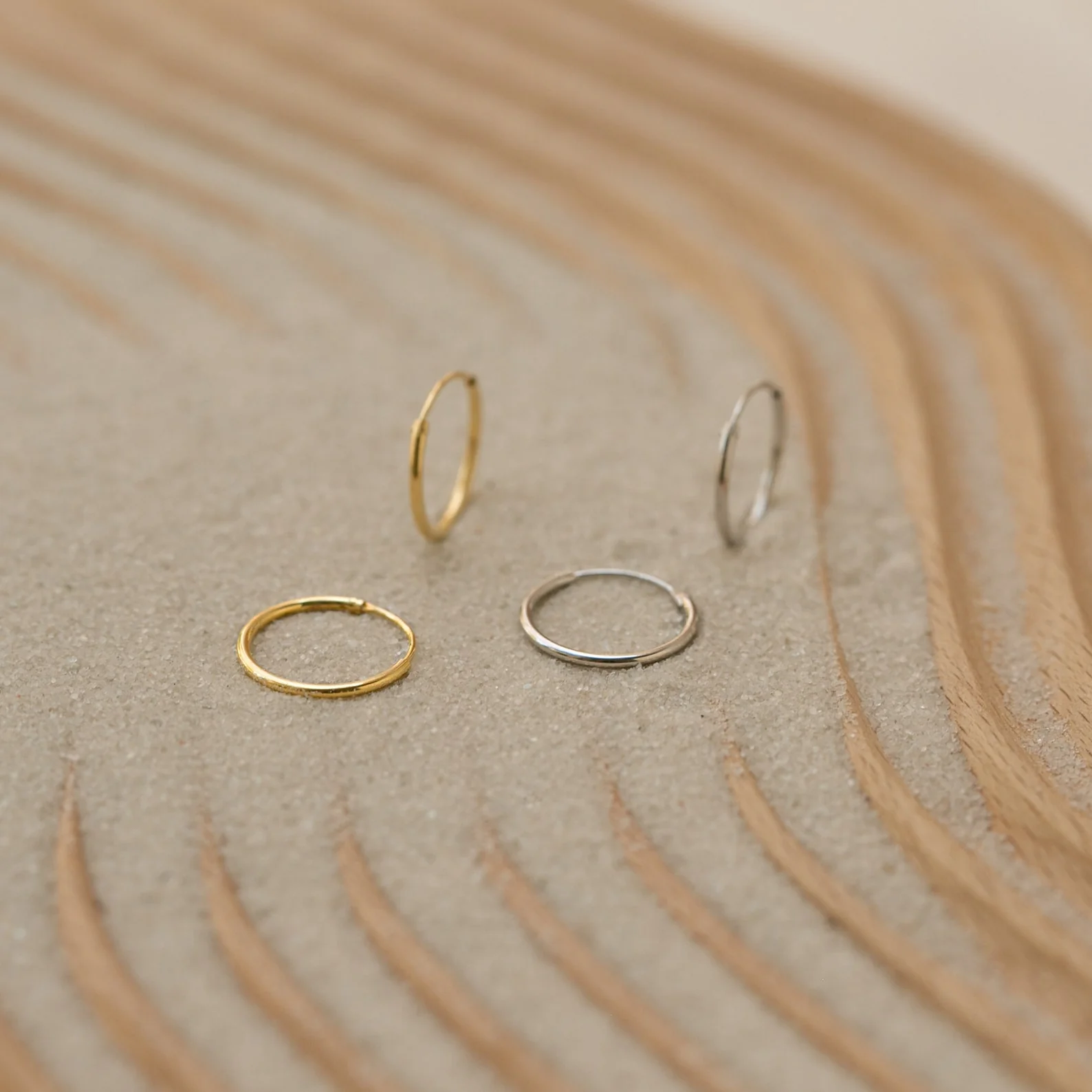 Small Thin Hoops - Image 3