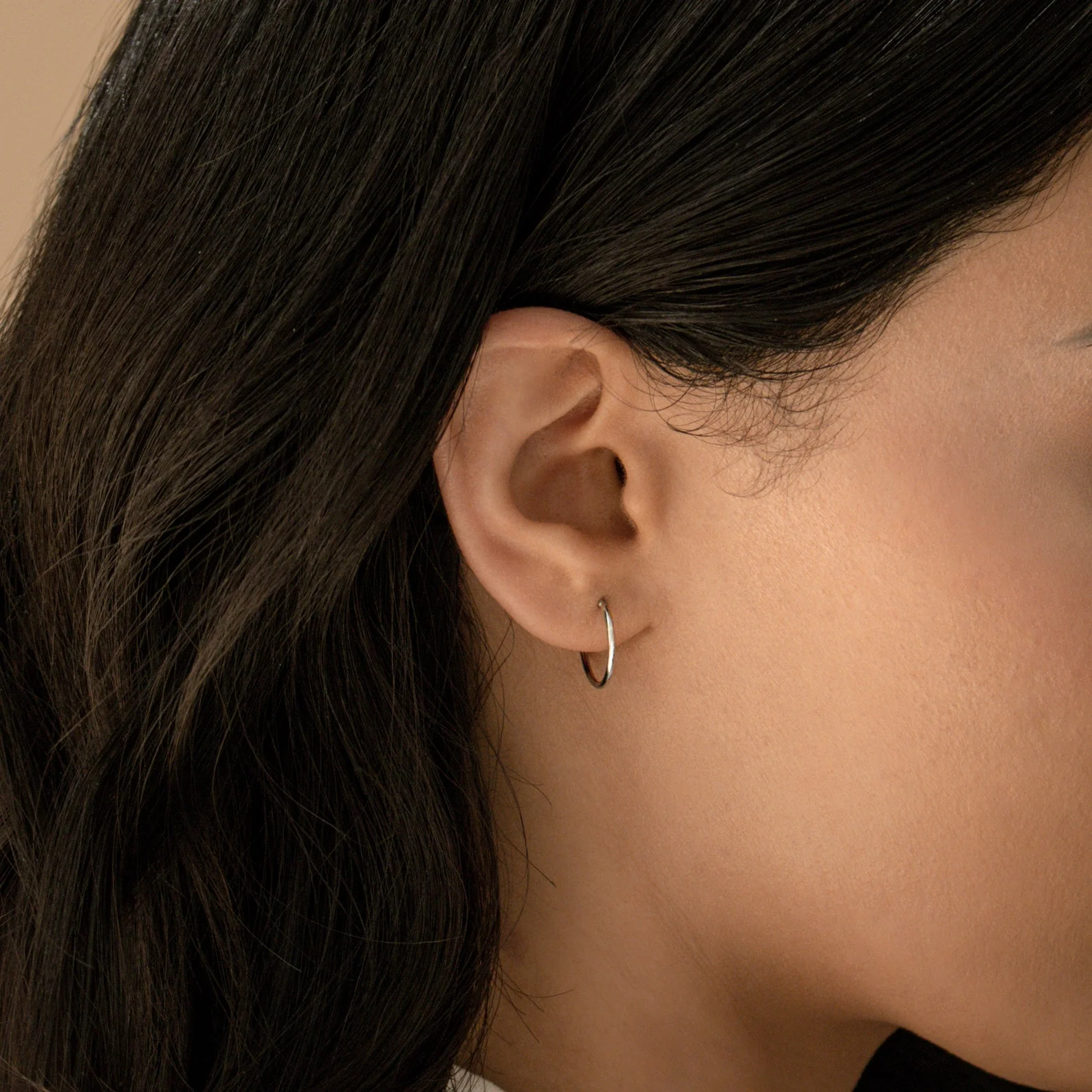 Small Thin Hoops - Image 4