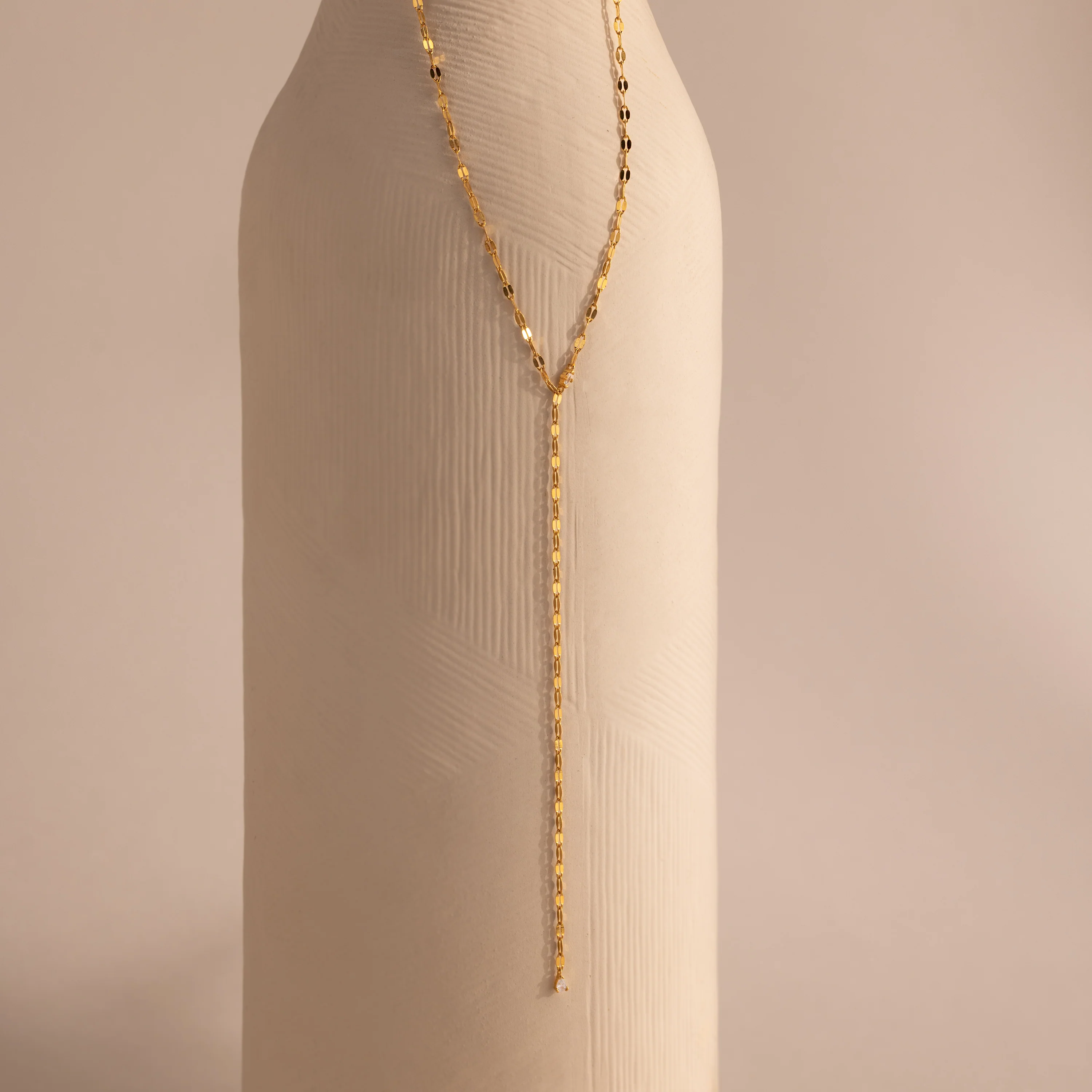 Sparkling Diamond Lariat Necklace - Image 2
