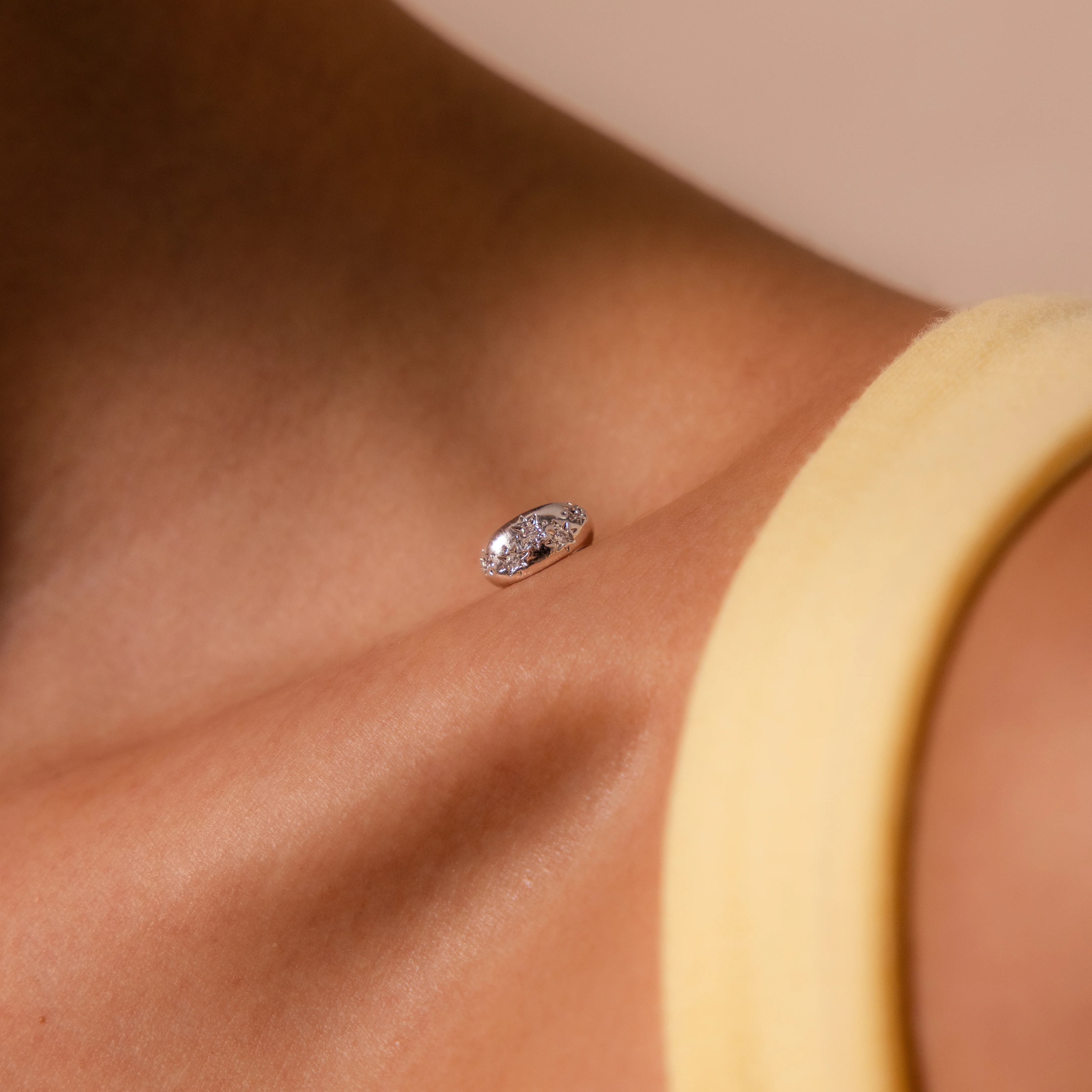 Sprinkle Diamond Dome Spacer Charm in Silver - Image 6