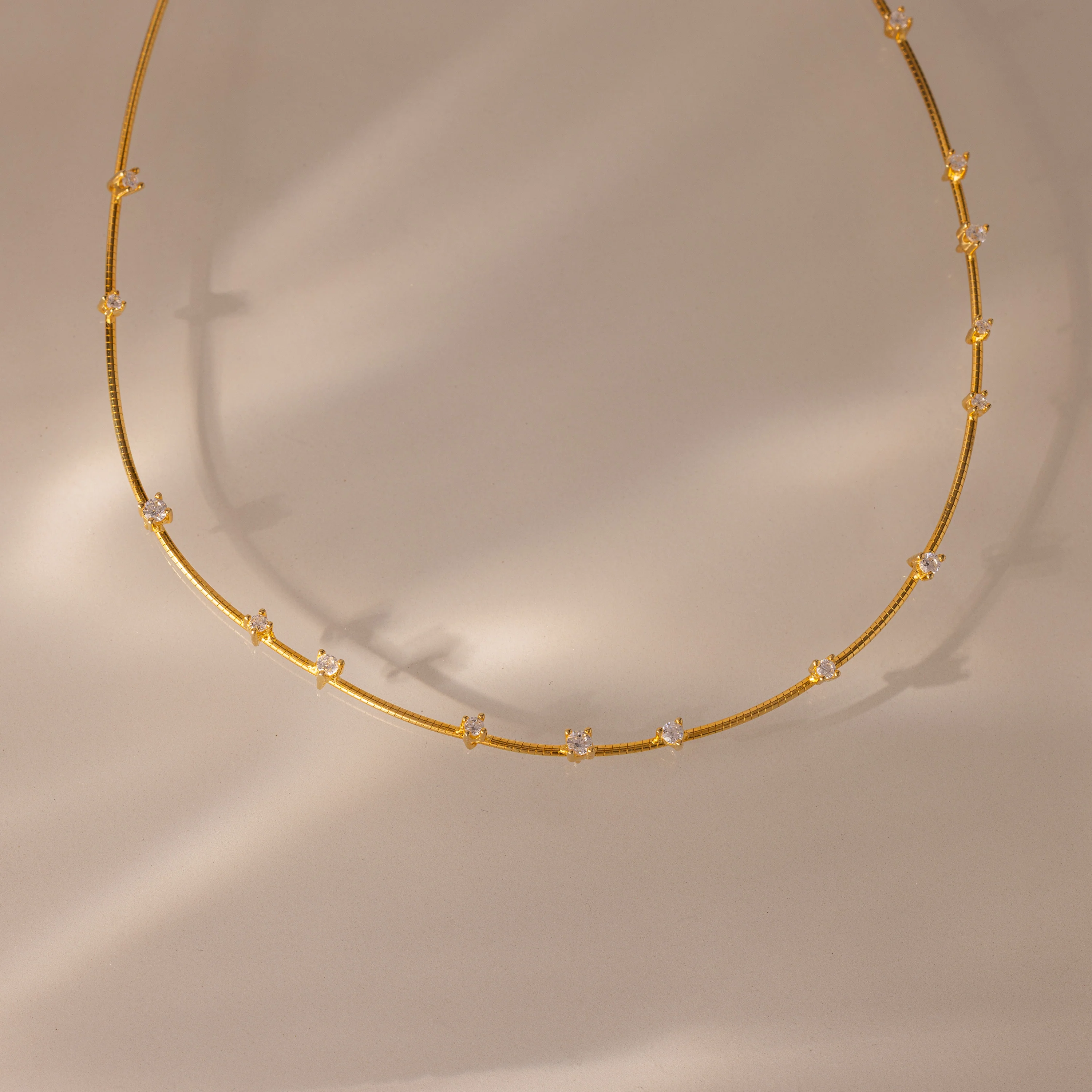 Sprinkle Diamond Necklace in 18K Gold - Image 5