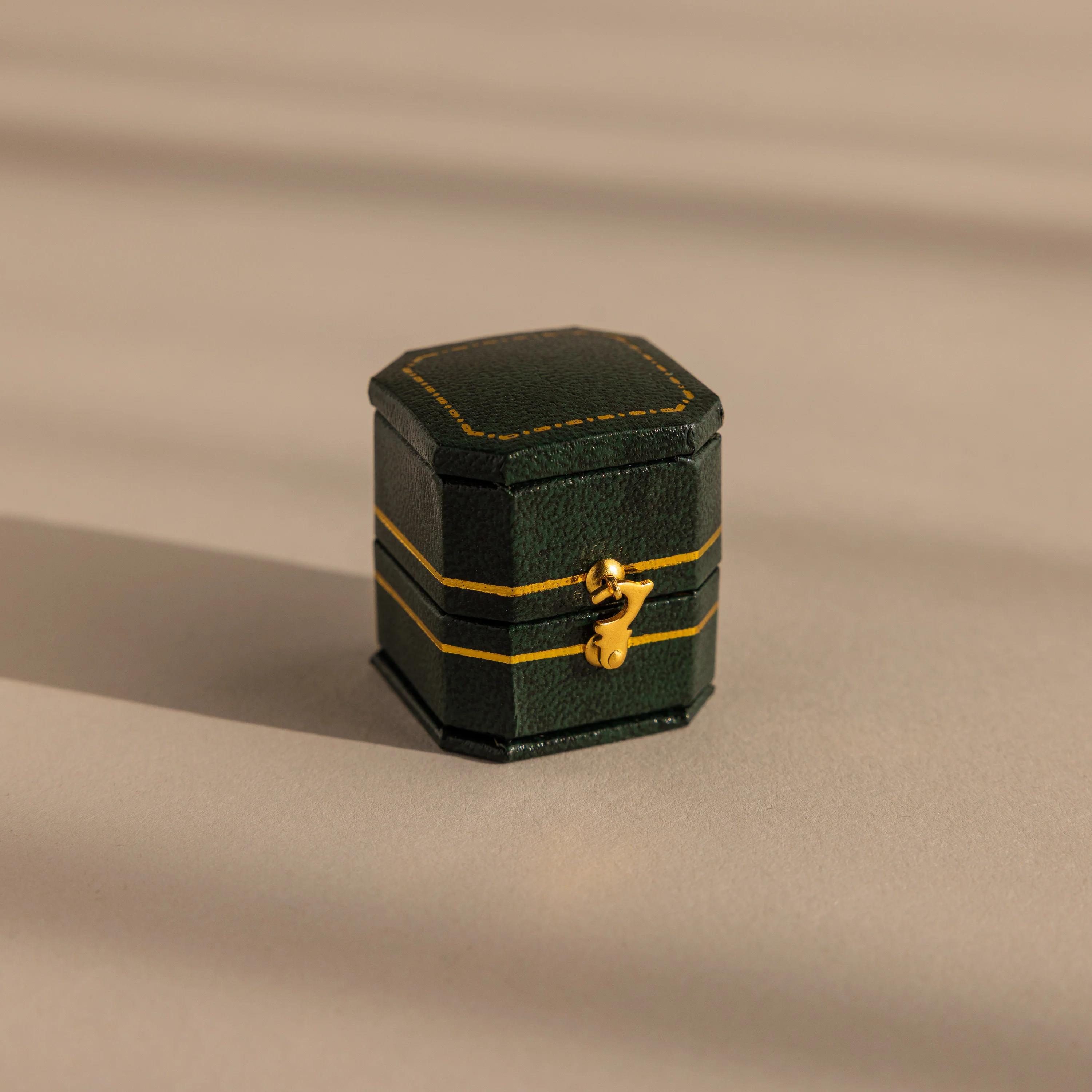 Square Leather Ring Box - Image 5