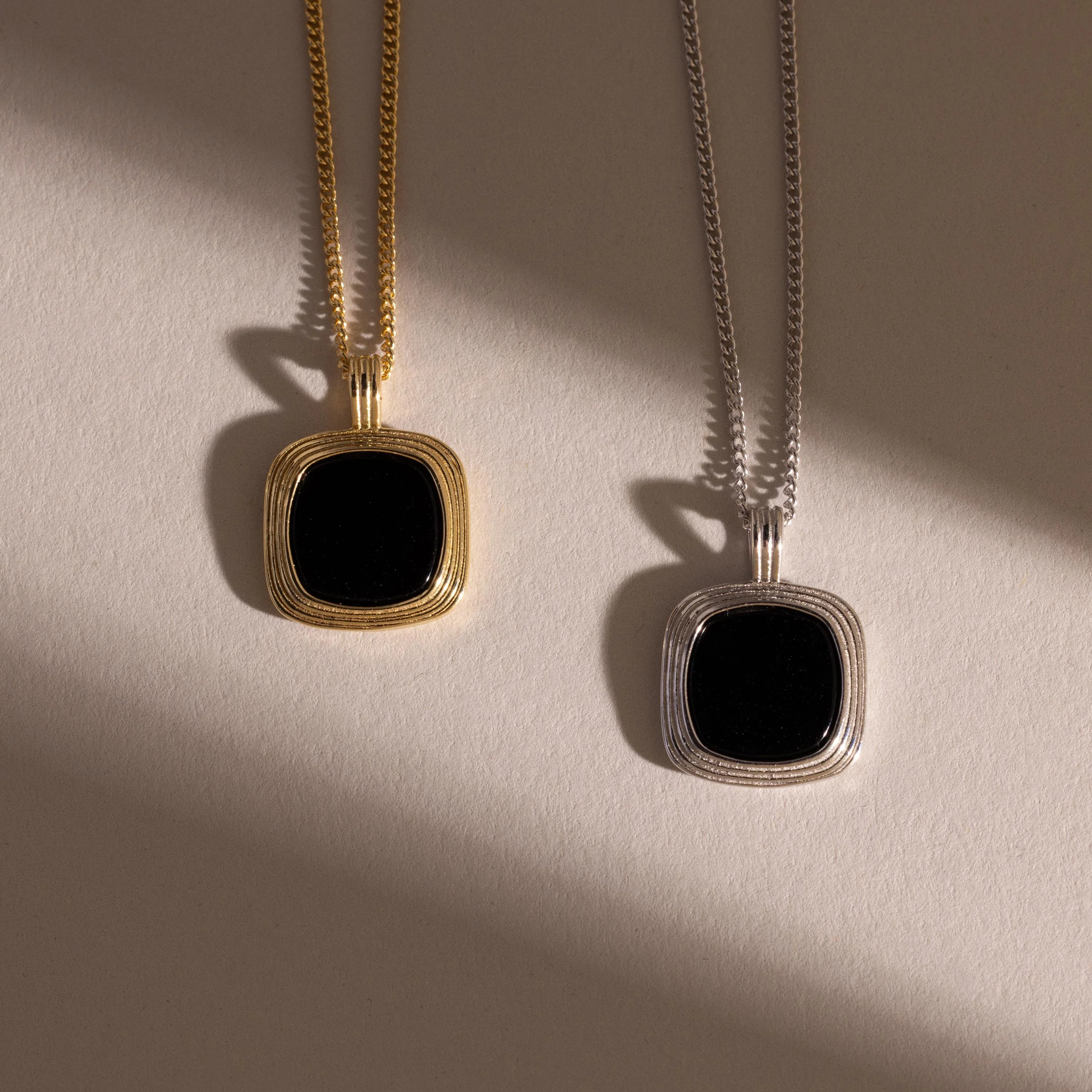 Square Onyx Necklace - Image 3