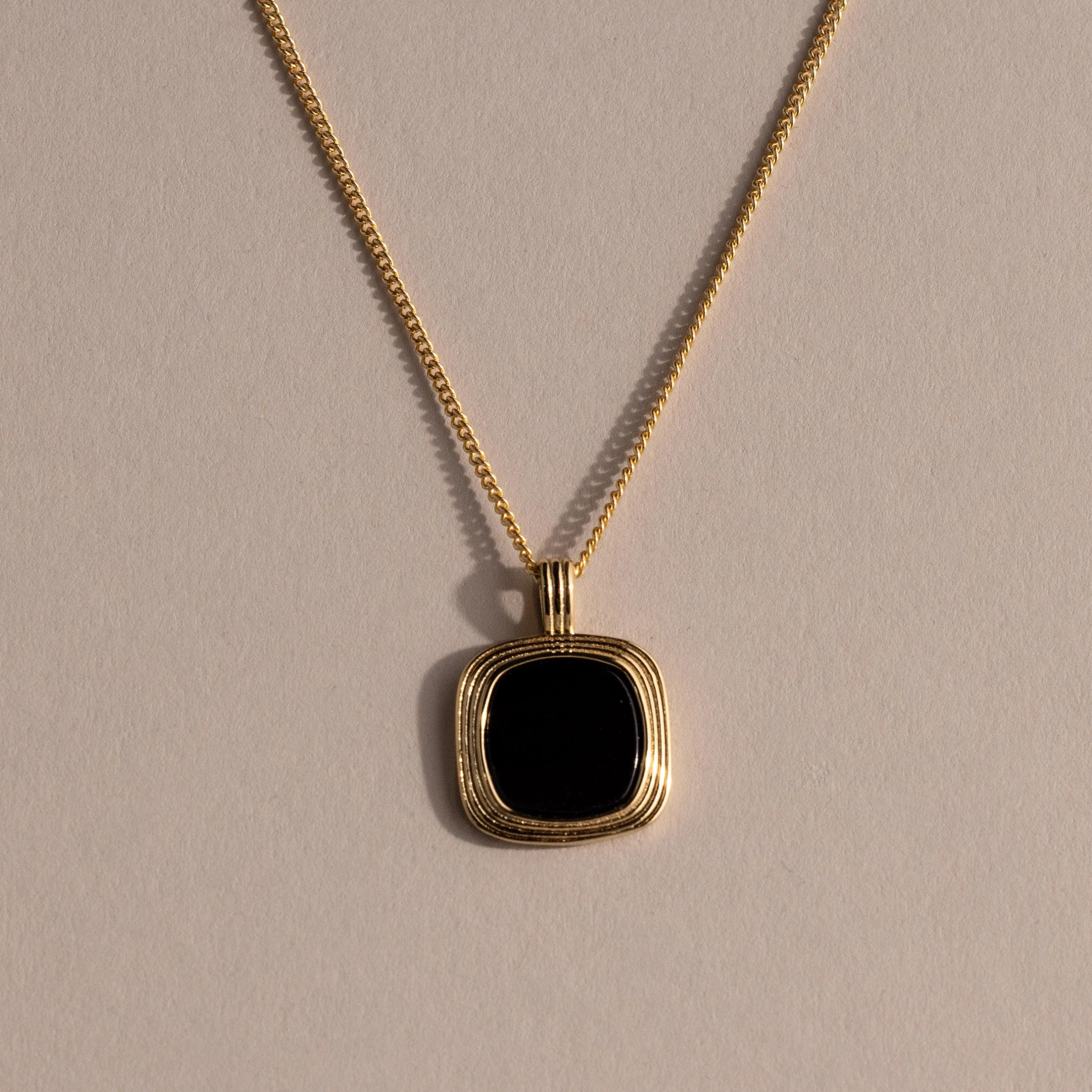 Square Onyx Necklace - Image 7