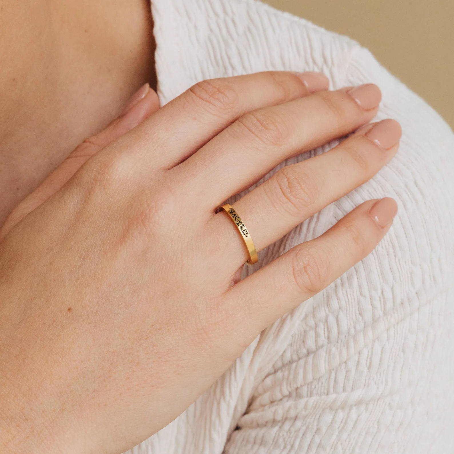 Stacking Birth Flower Band - Image 6
