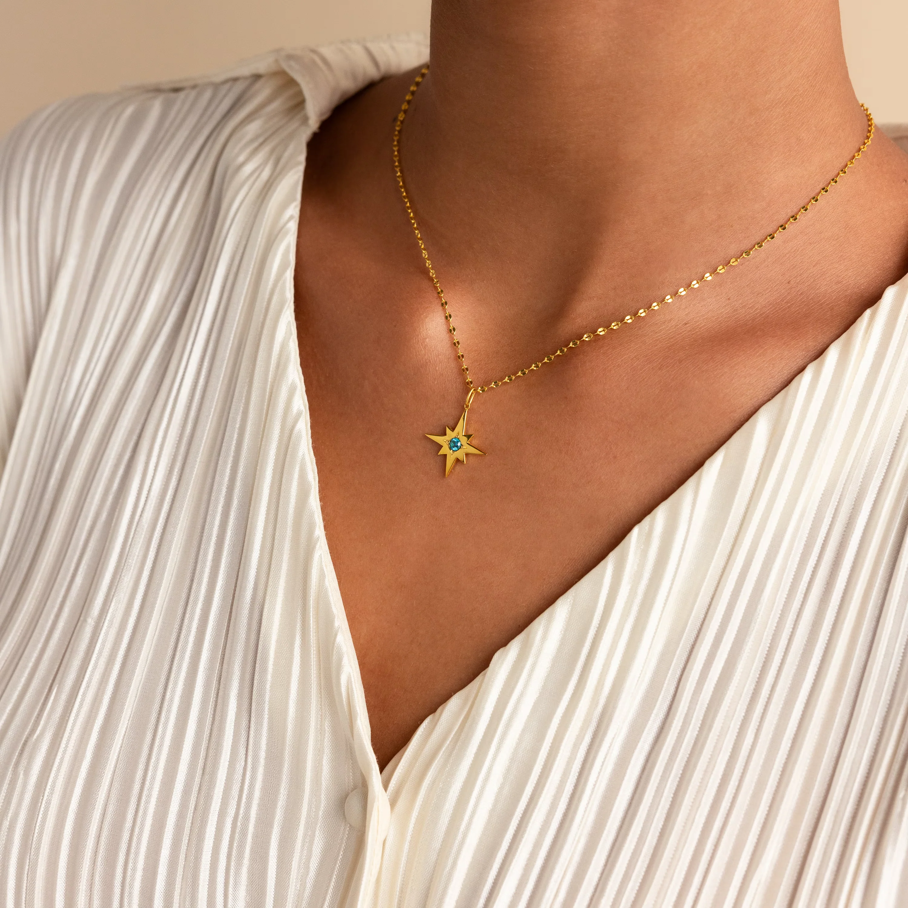 Star Birthstone Necklace - Image 4