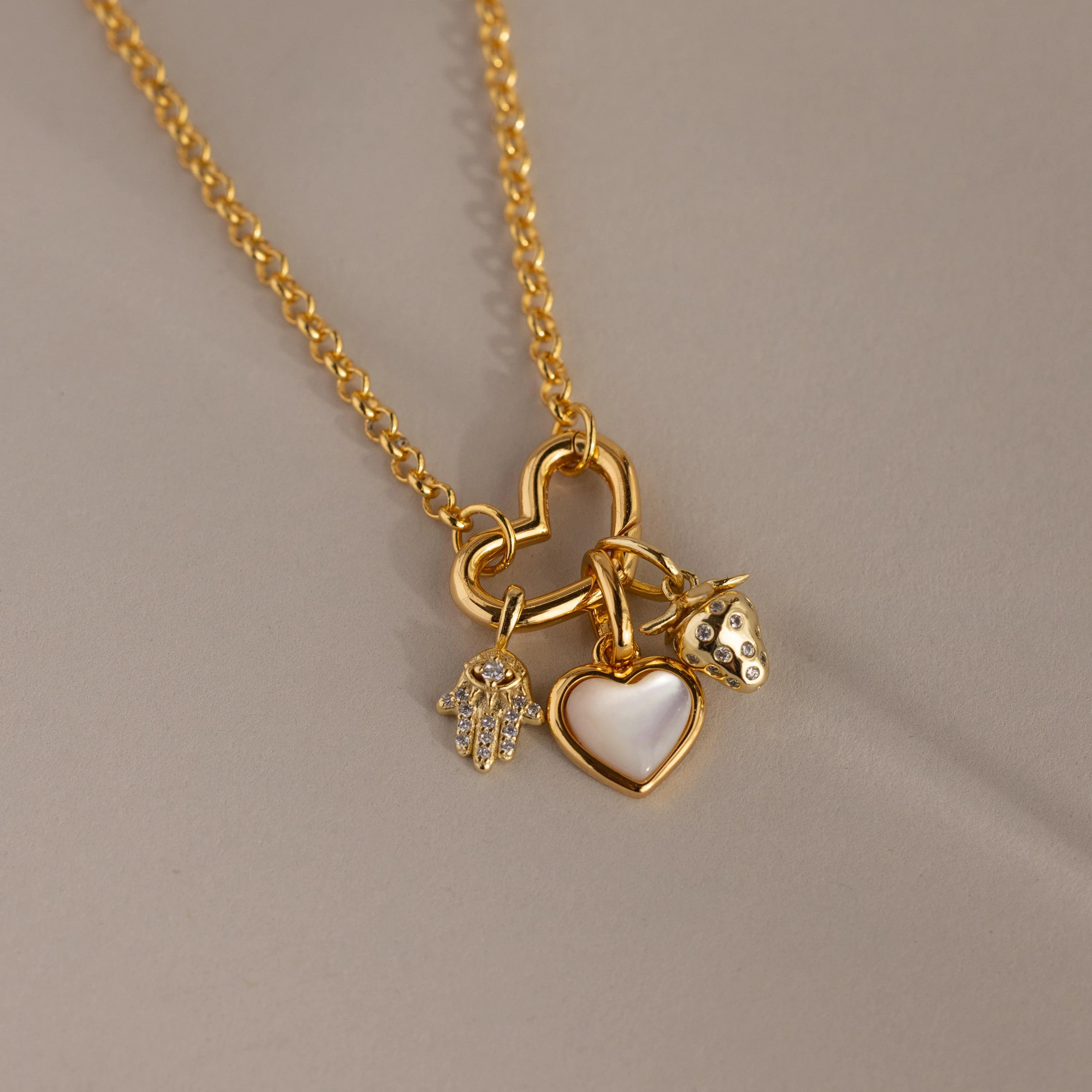 Strawberry Diamond Charm in 18K Gold - Image 5