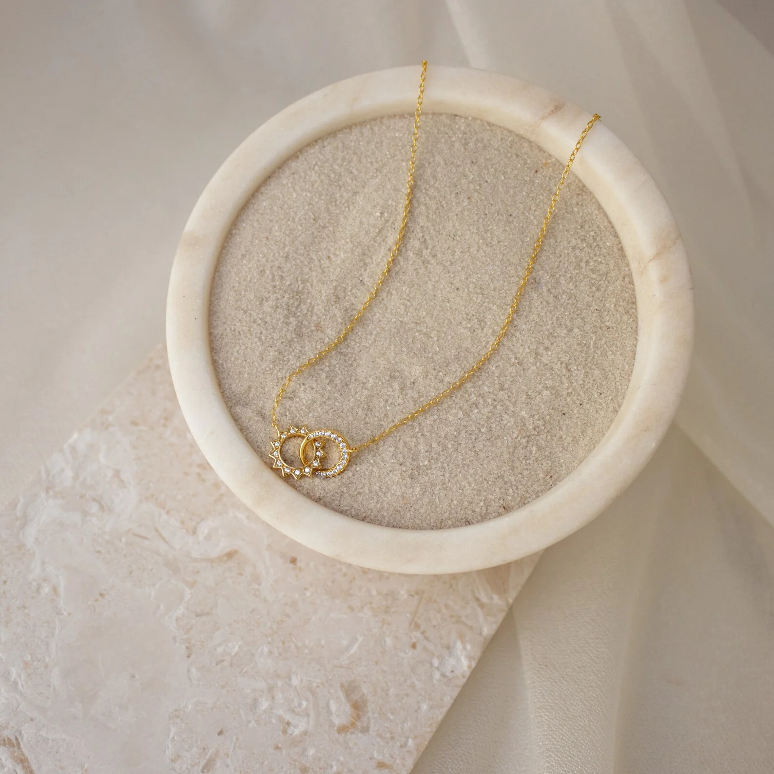Sun & Moon Eternity Necklace - Image 5