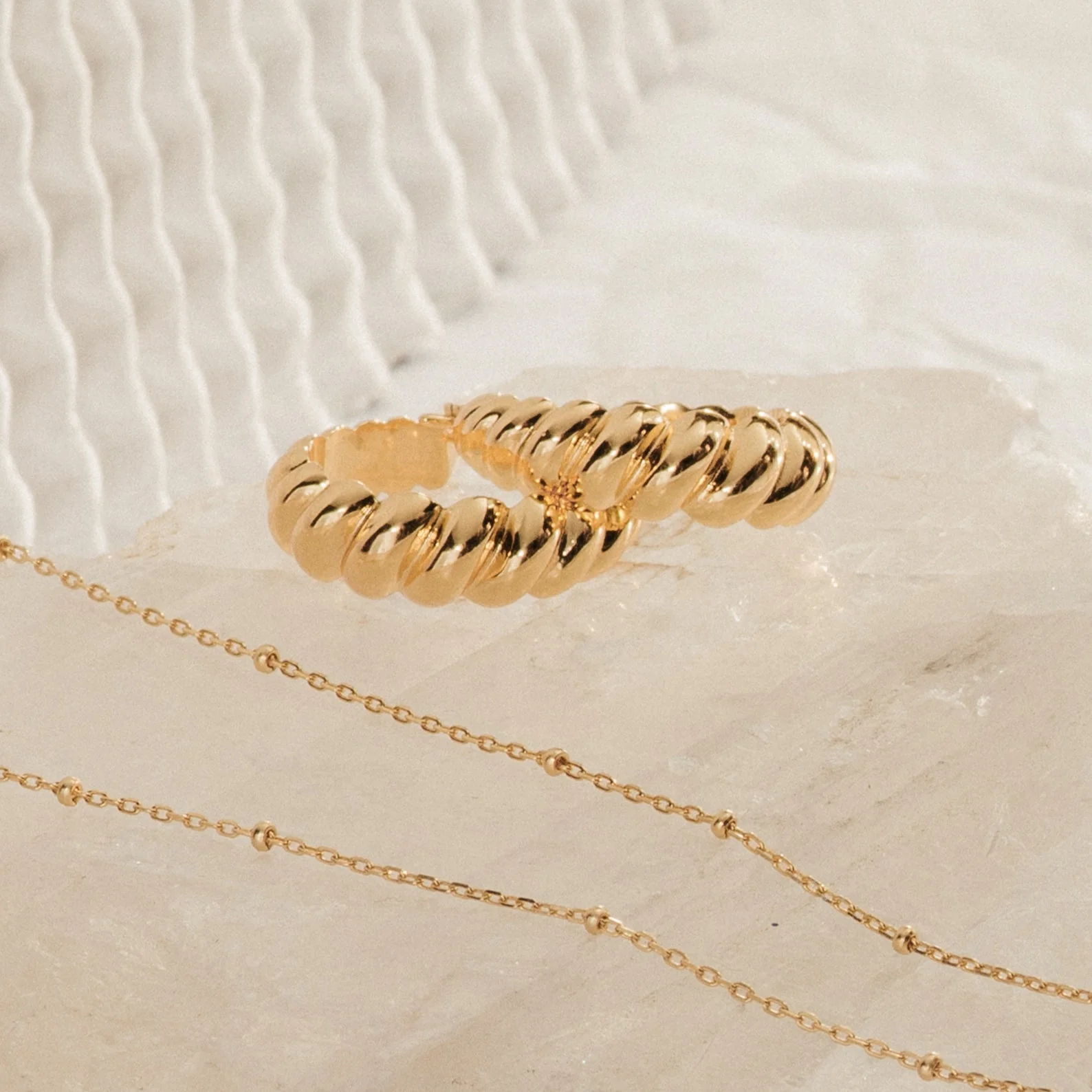 Sylvie Bold Croissant Hoops - Image 5