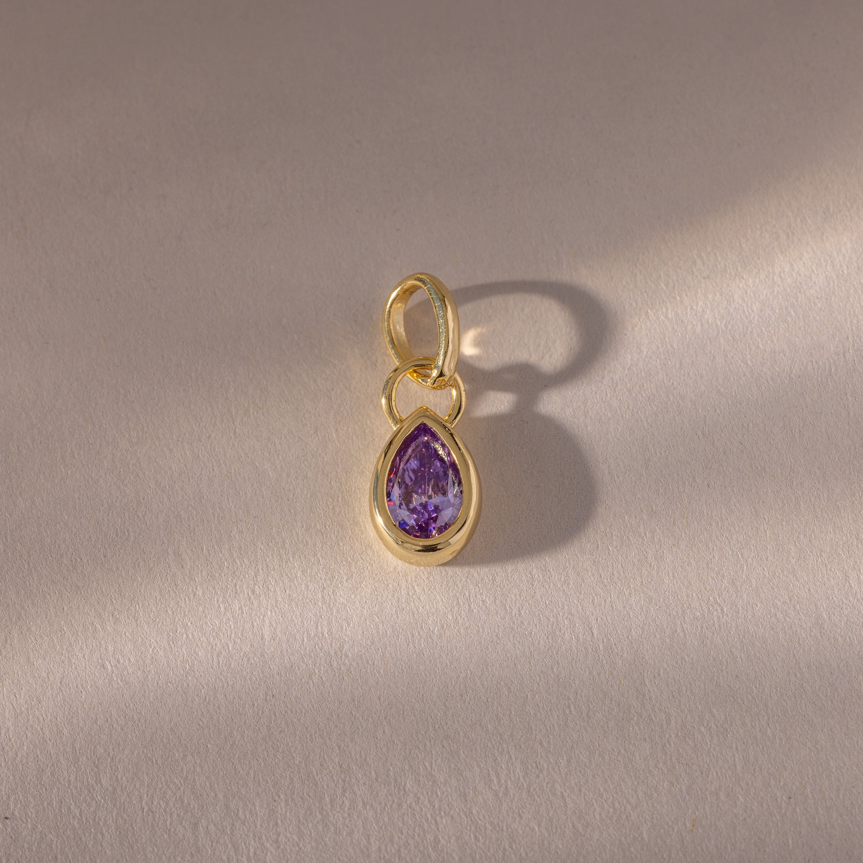 Teardrop Birthstone Charm