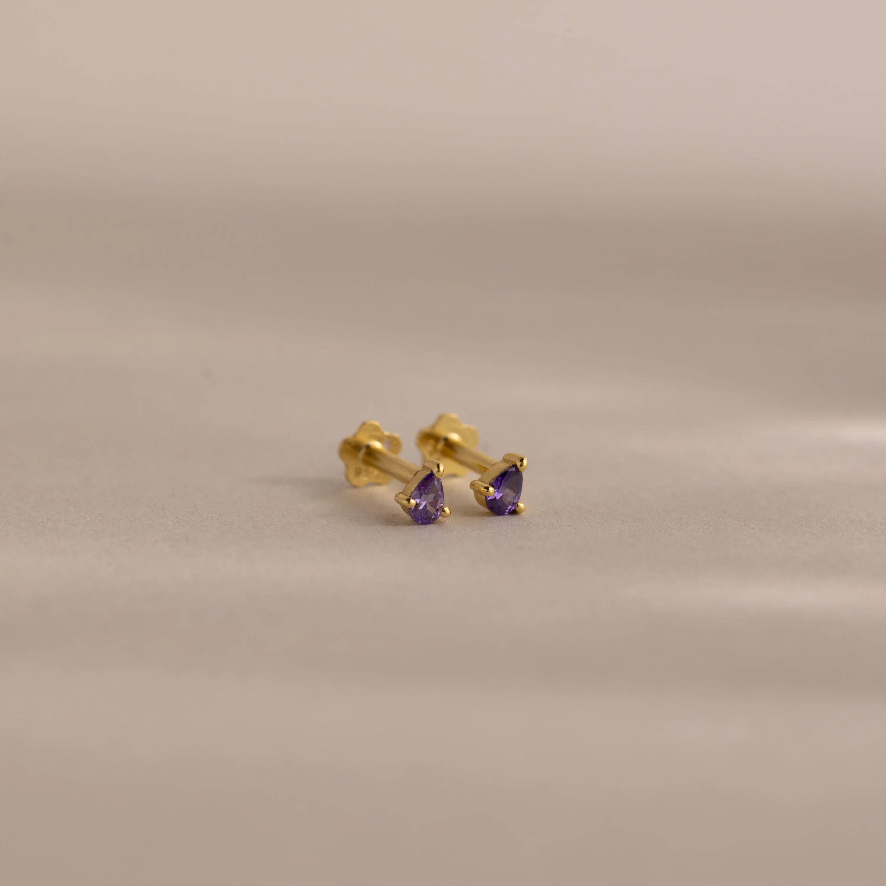 Teardrop Birthstone Flatback Studs - Image 2