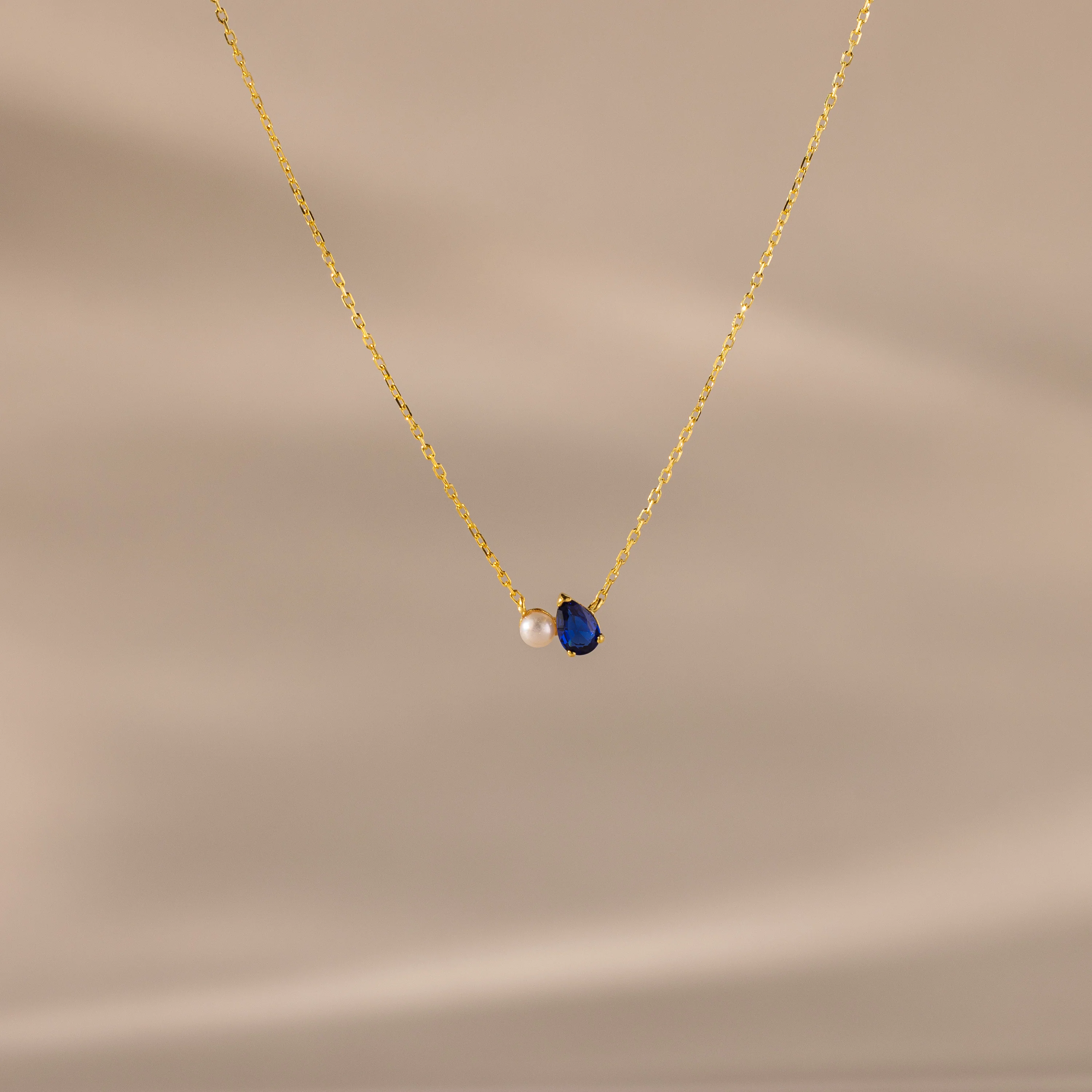 Teardrop Birthstone & Pearl Necklace - Image 15