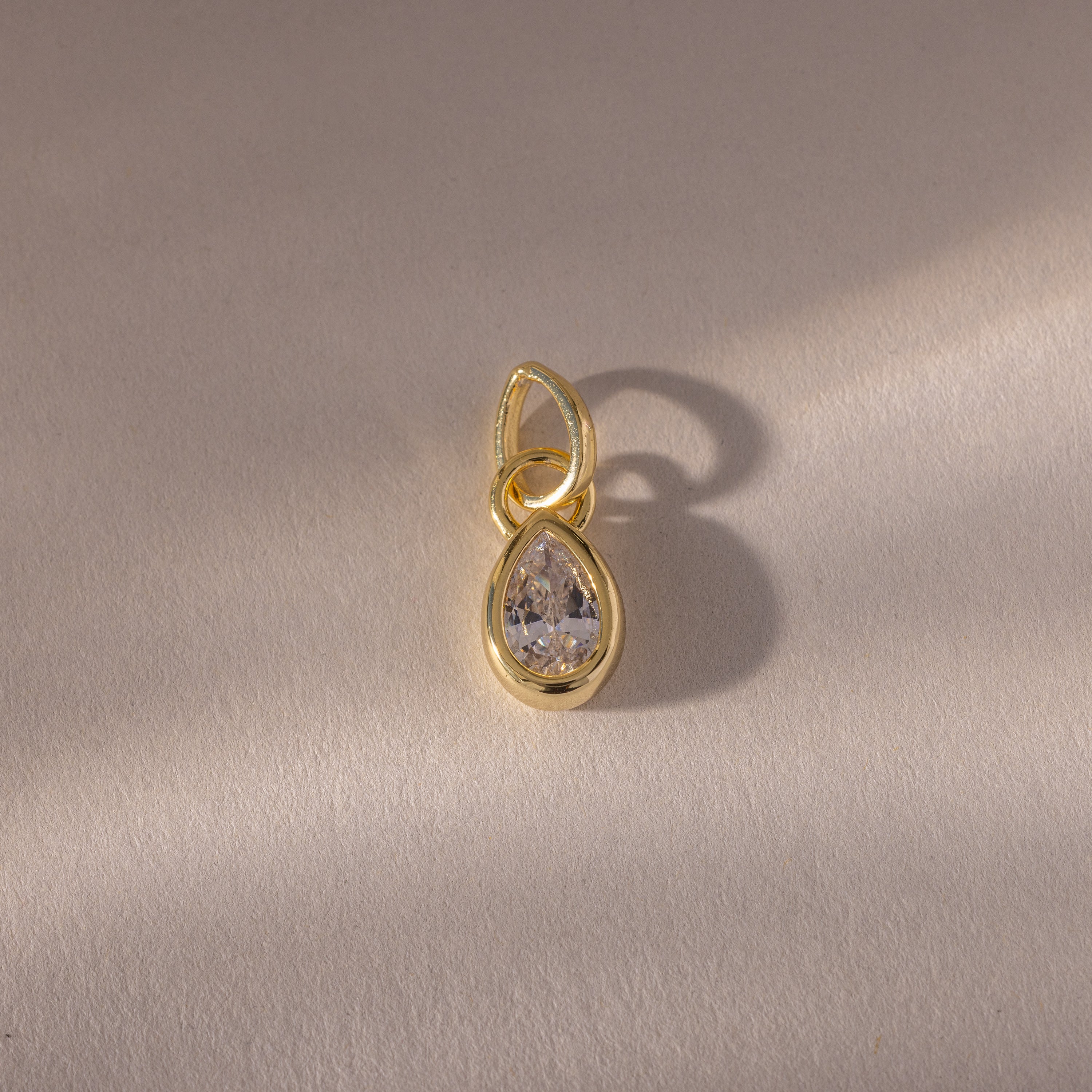 Teardrop Diamond Charm