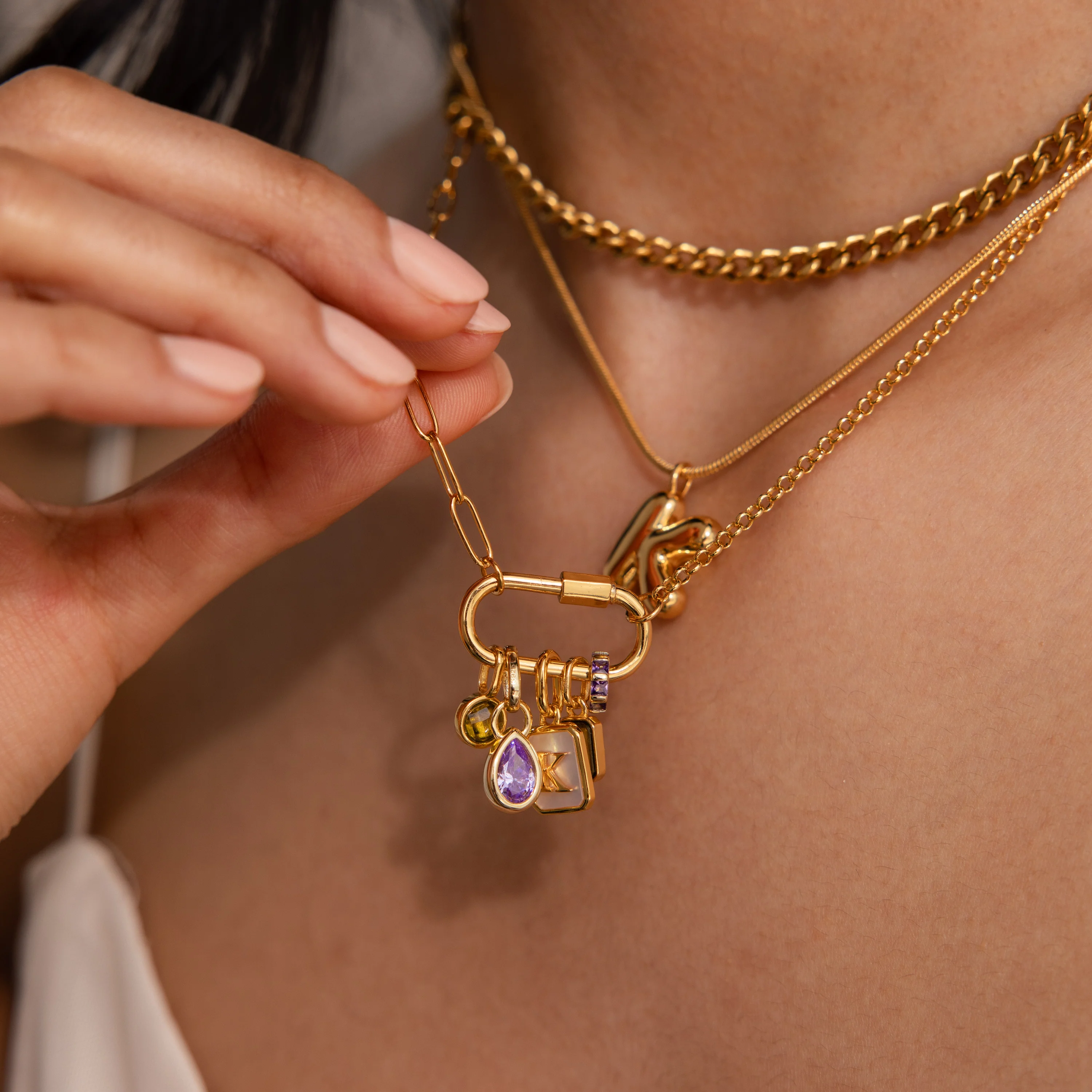 Teardrop Garnet Charm - Image 4