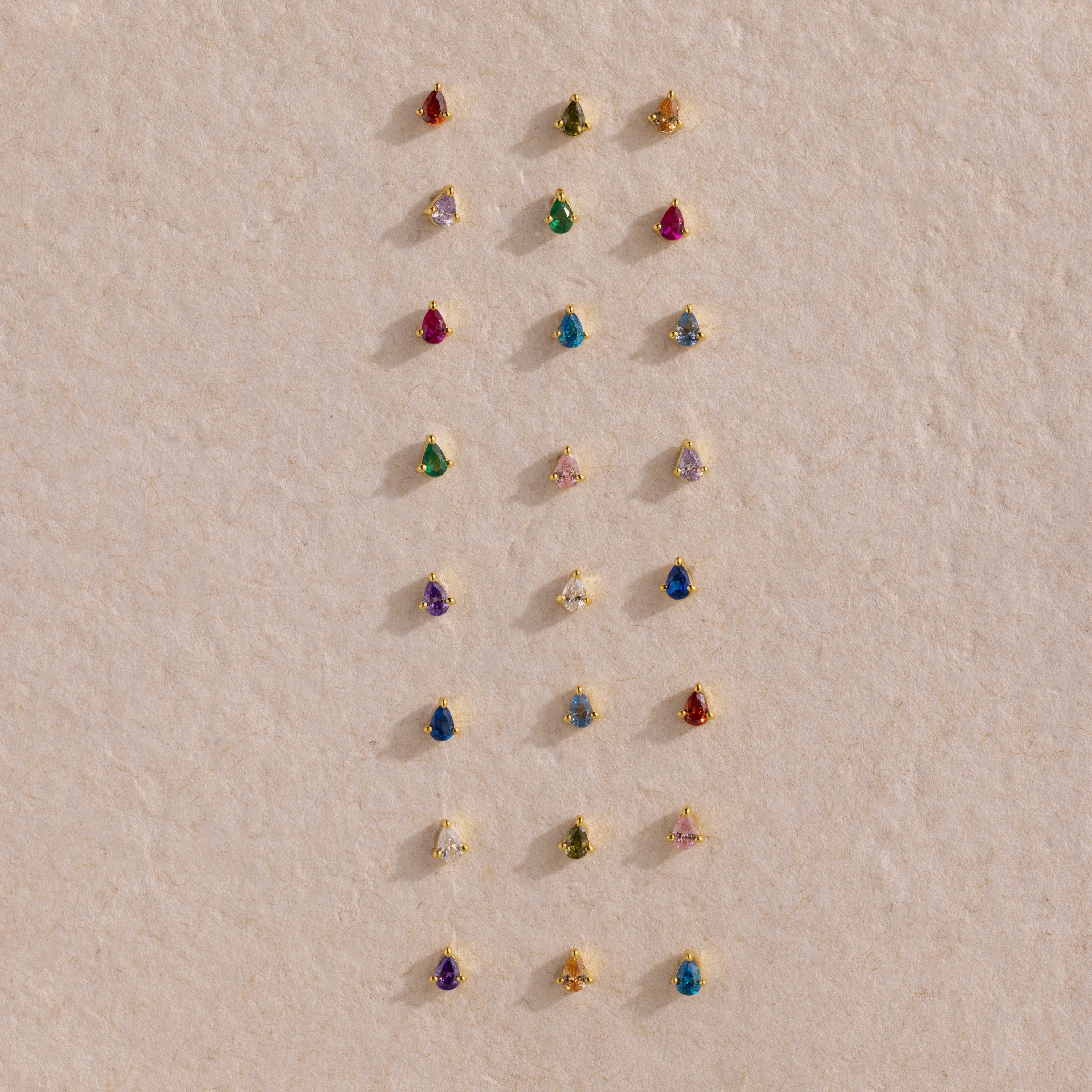 Teardrop Aquamarine Flatback Studs - Image 3