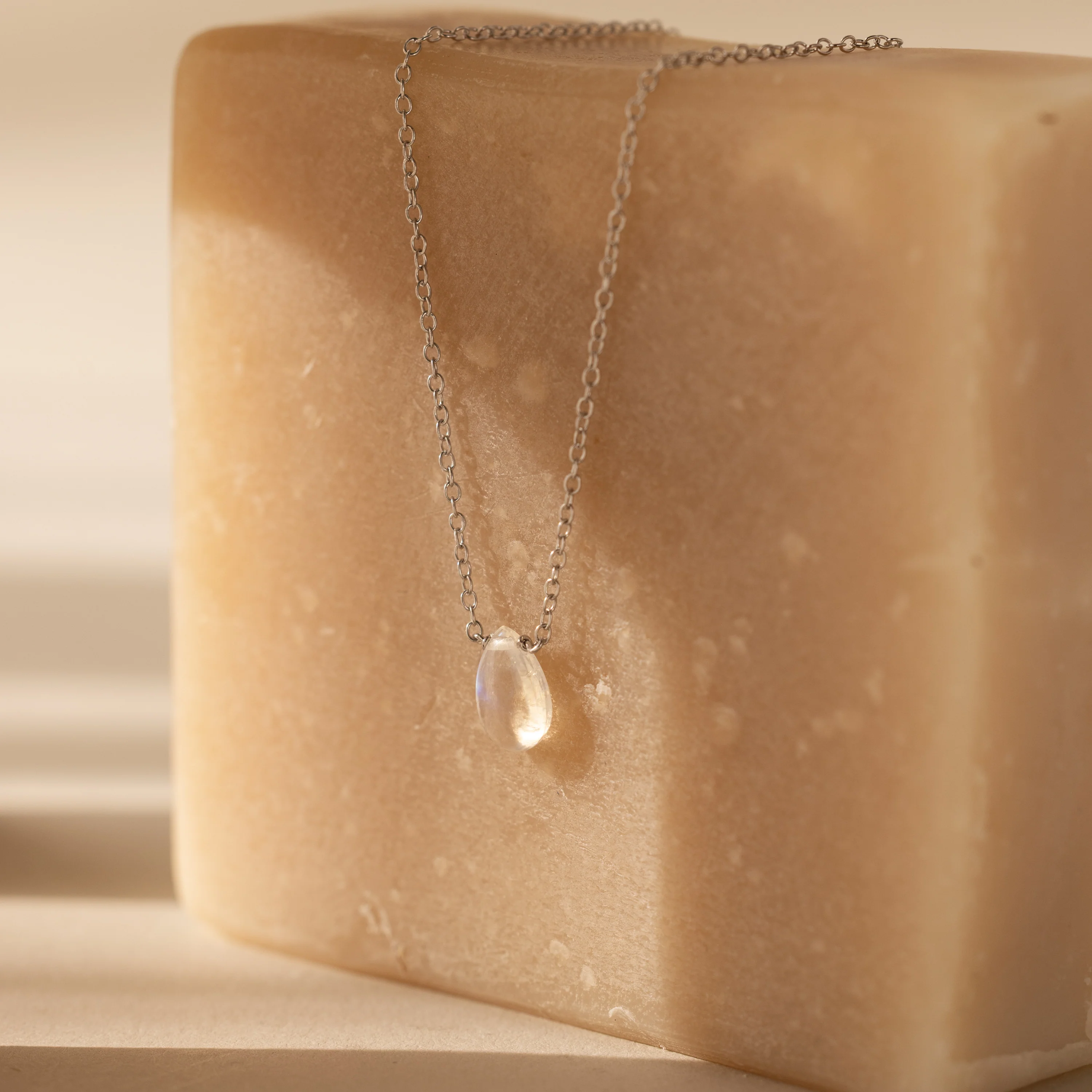 Teardrop Moonstone Necklace - Image 2