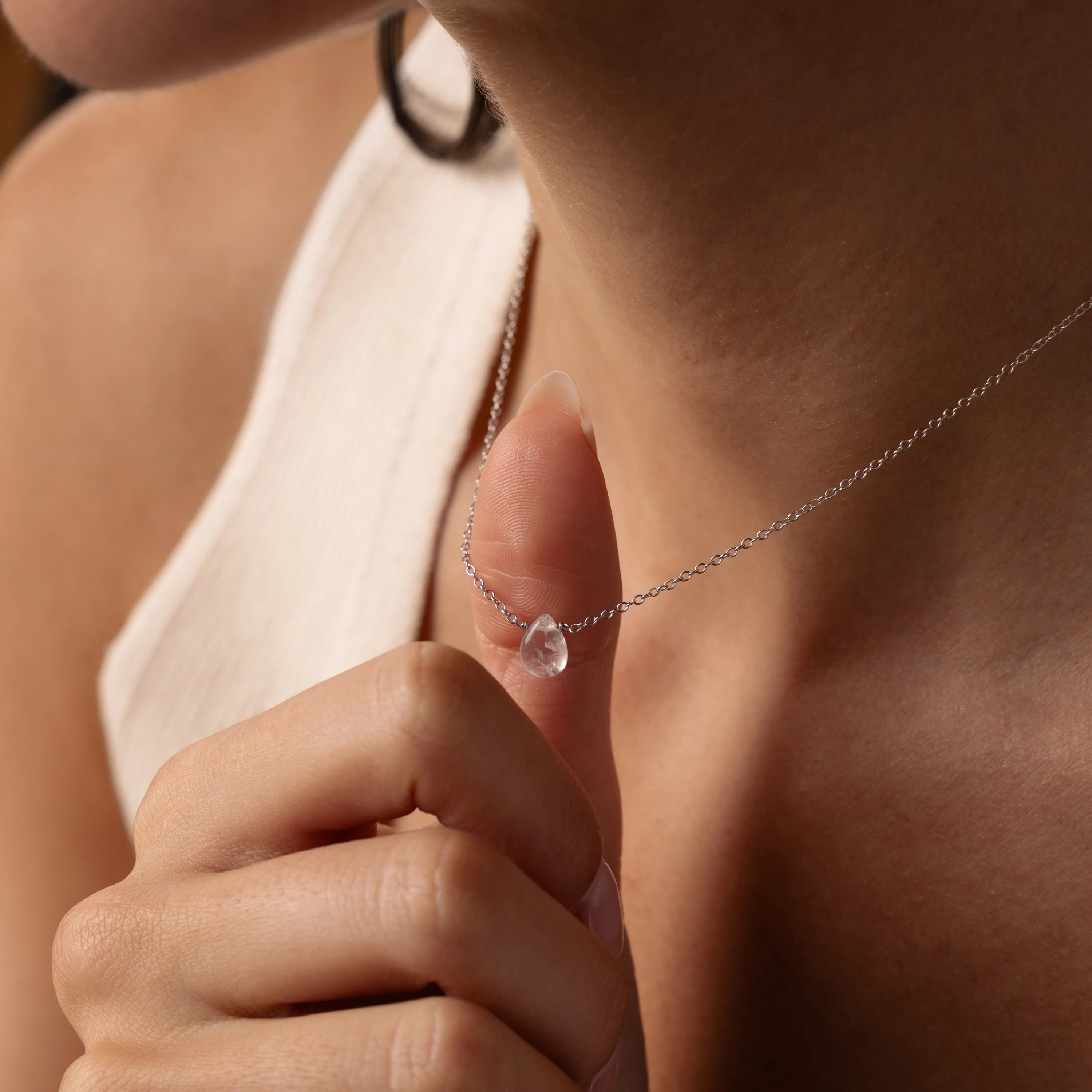 Teardrop Moonstone Necklace - Image 5