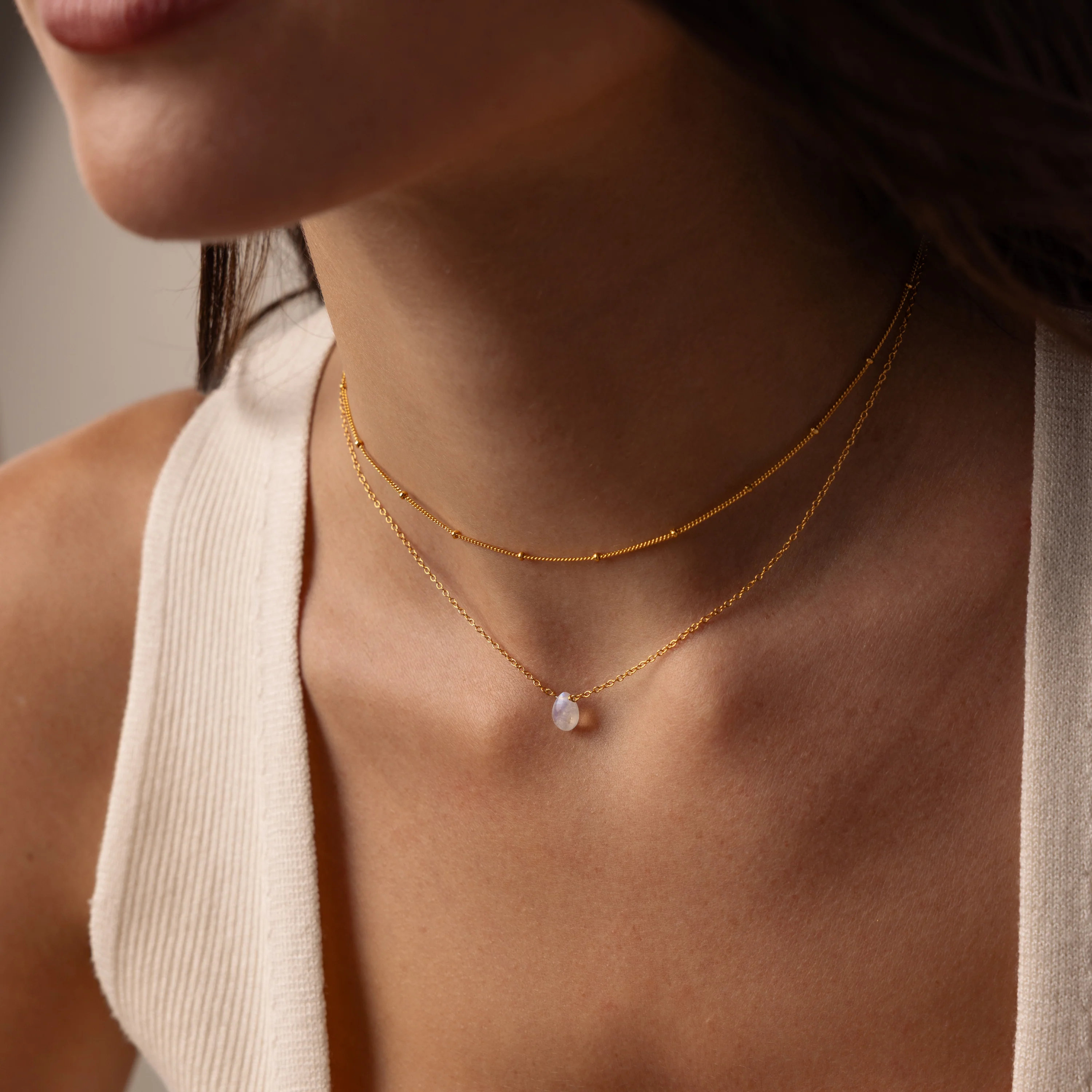 Teardrop Moonstone Necklace - Image 9