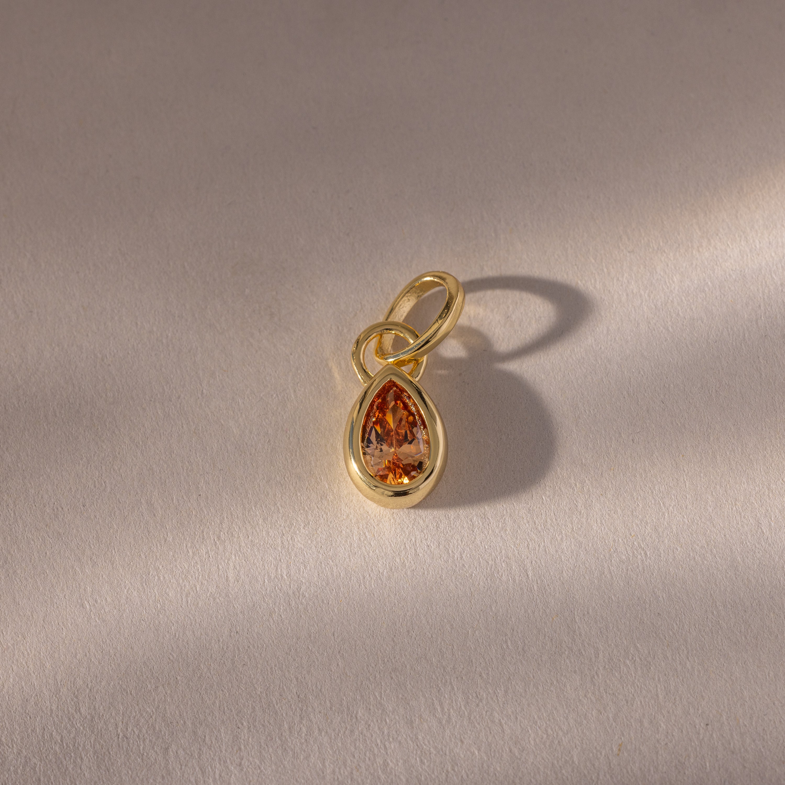 Teardrop Topaz Charm