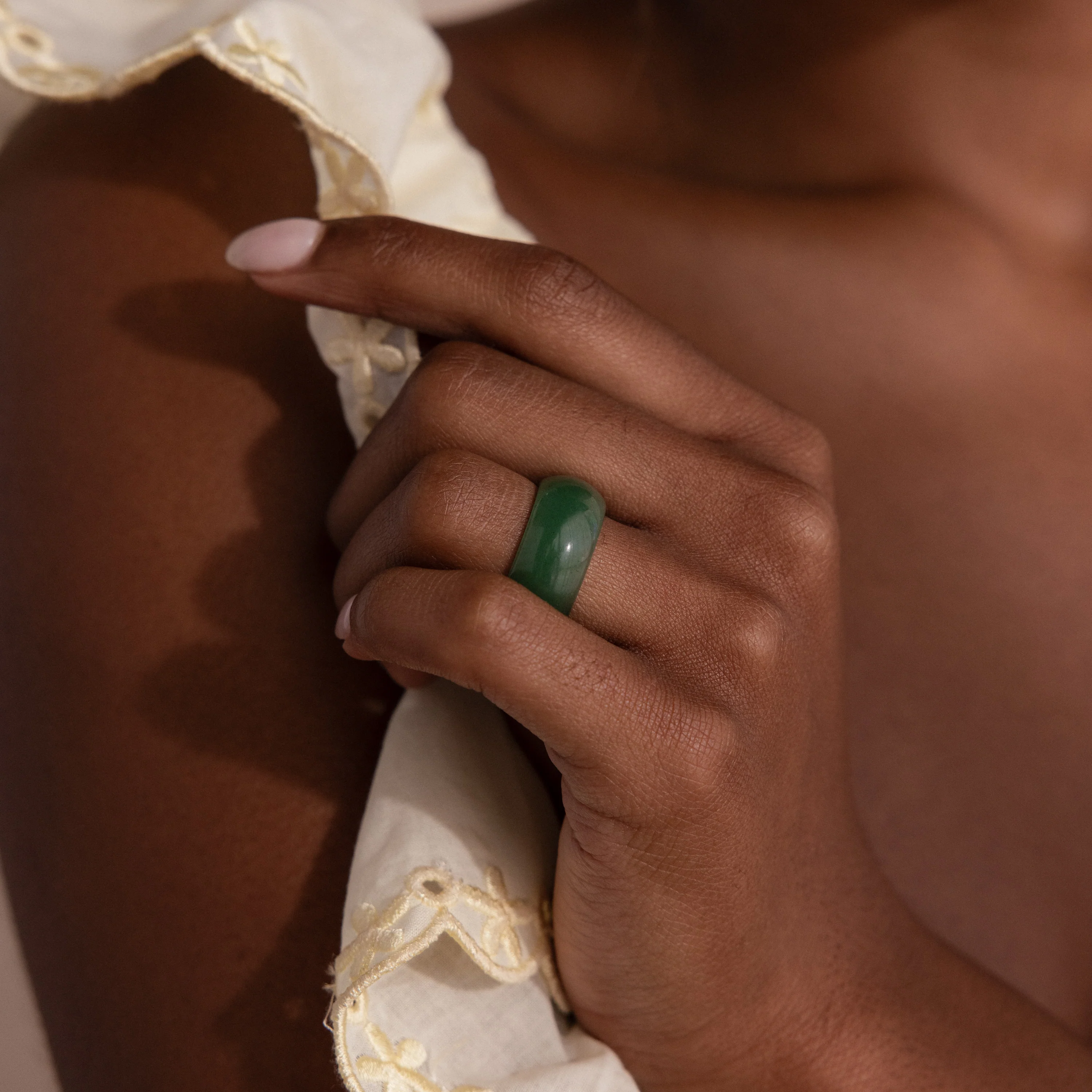 Thick Jade Ring - Image 2
