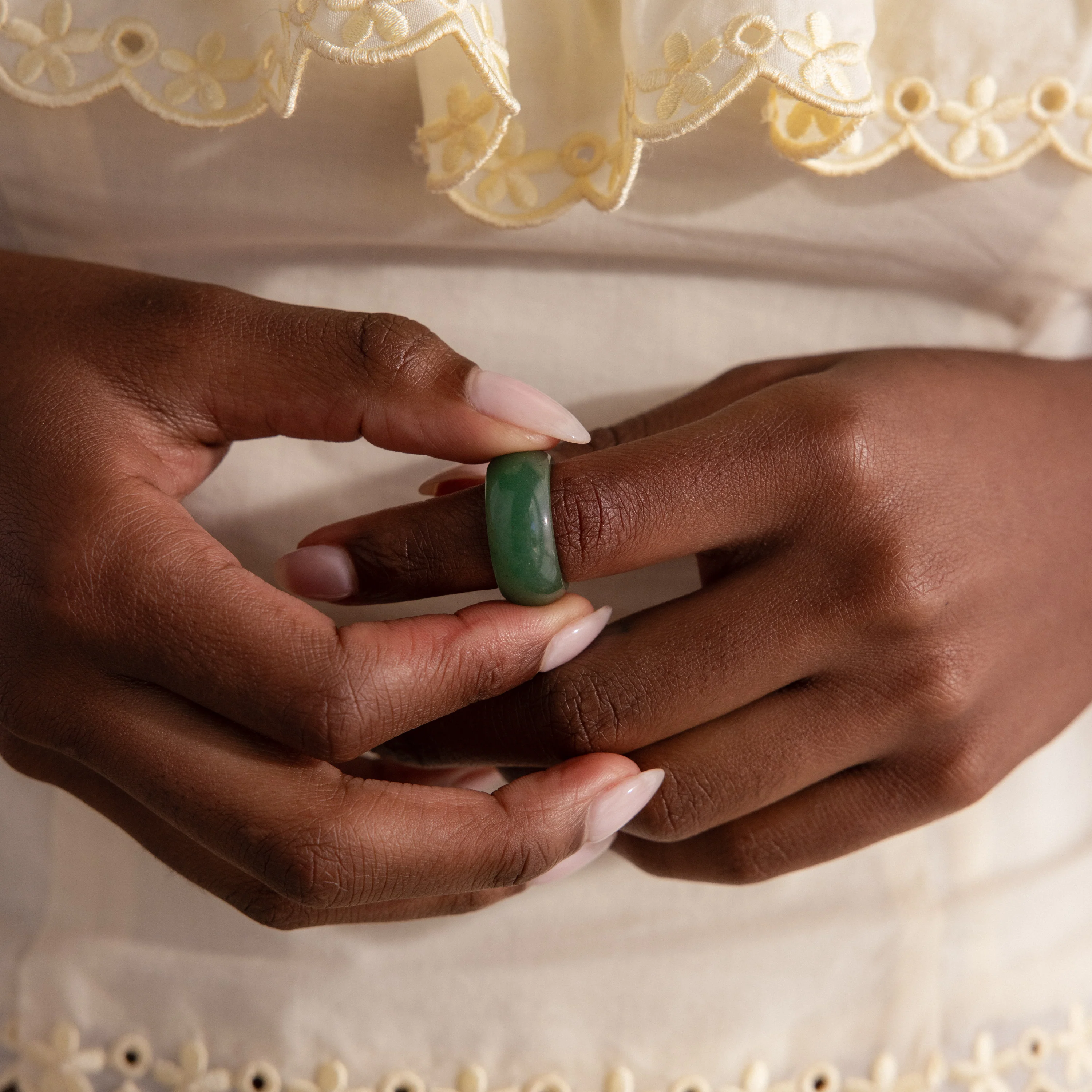 Thick Jade Ring - Image 4