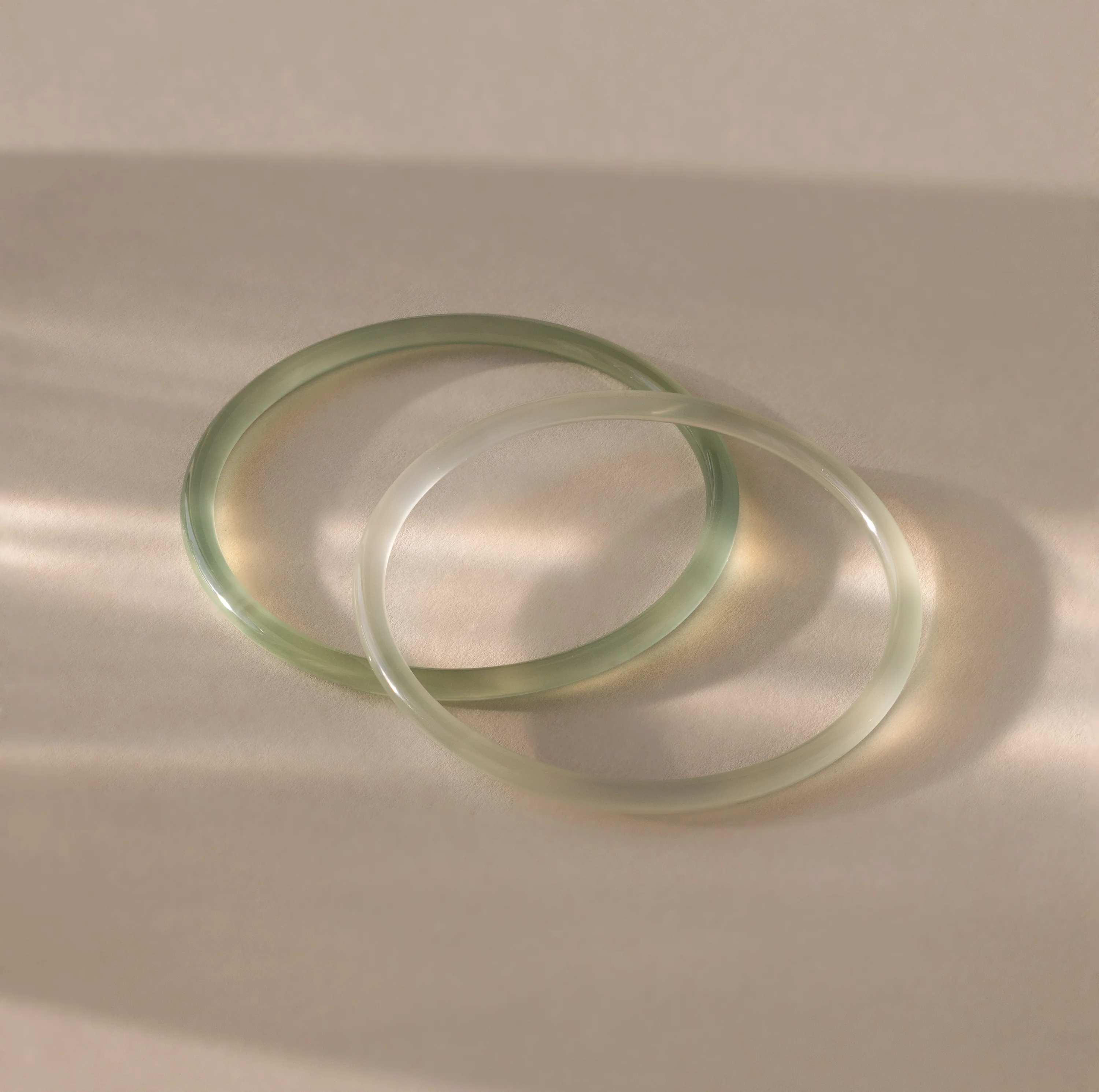 Thin Jade Bangle Set - Image 2