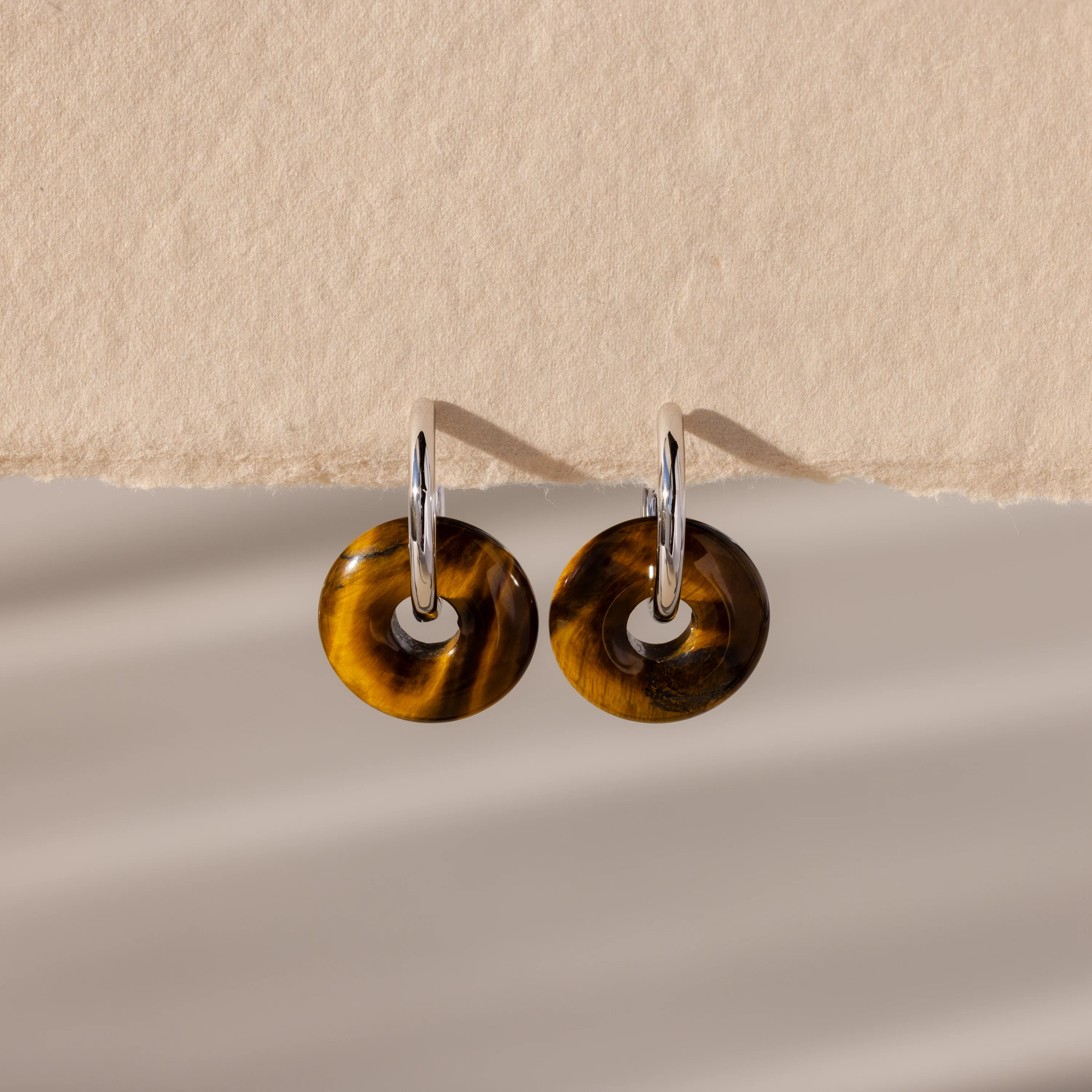 Tiger's Eye Duo Hoops